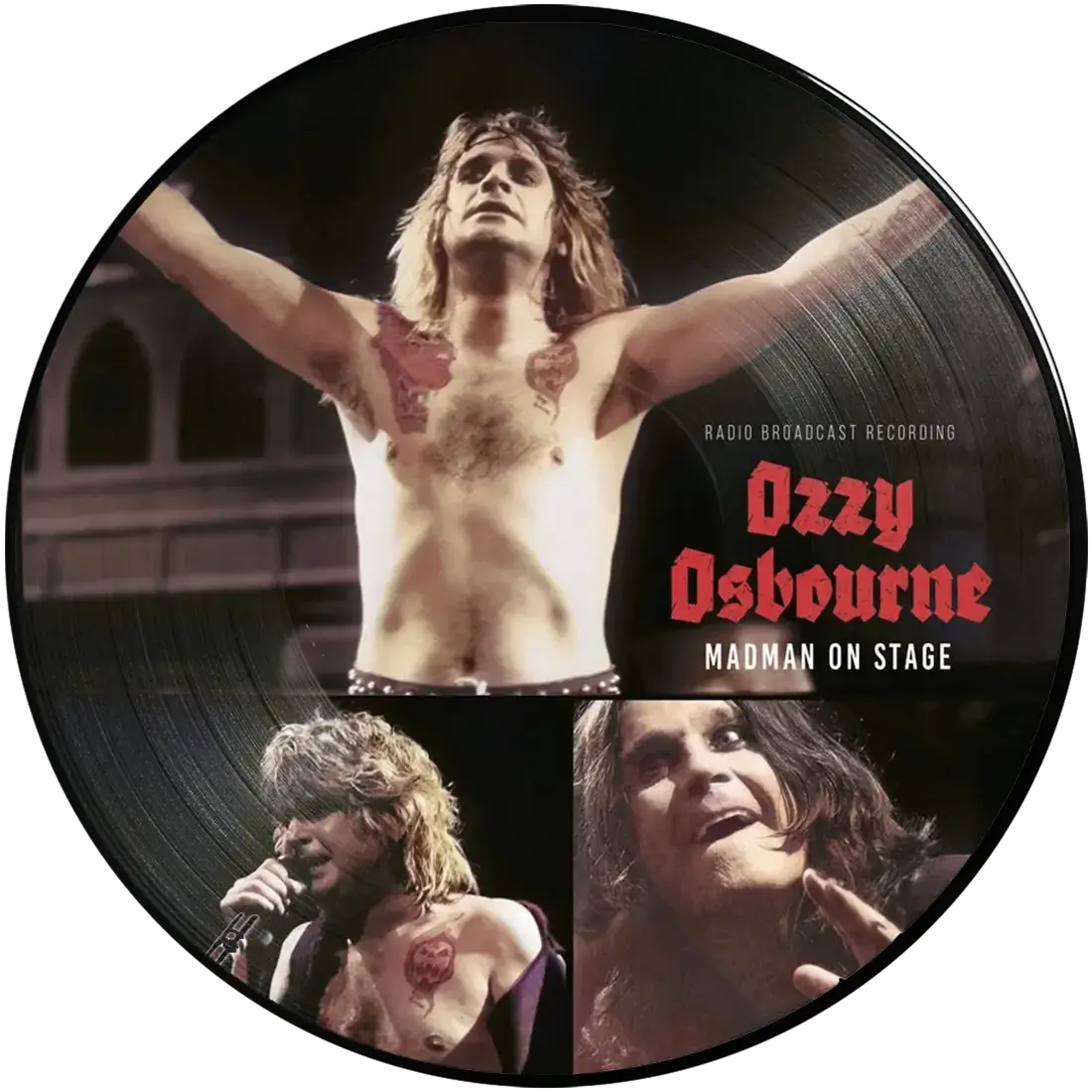 OZZY OSBOURNE - Madman On Stage / Public Radio Broadcasts · PICTURE 10" (Heavy Metal/Hard Rock/Classic Rock Vinyl)