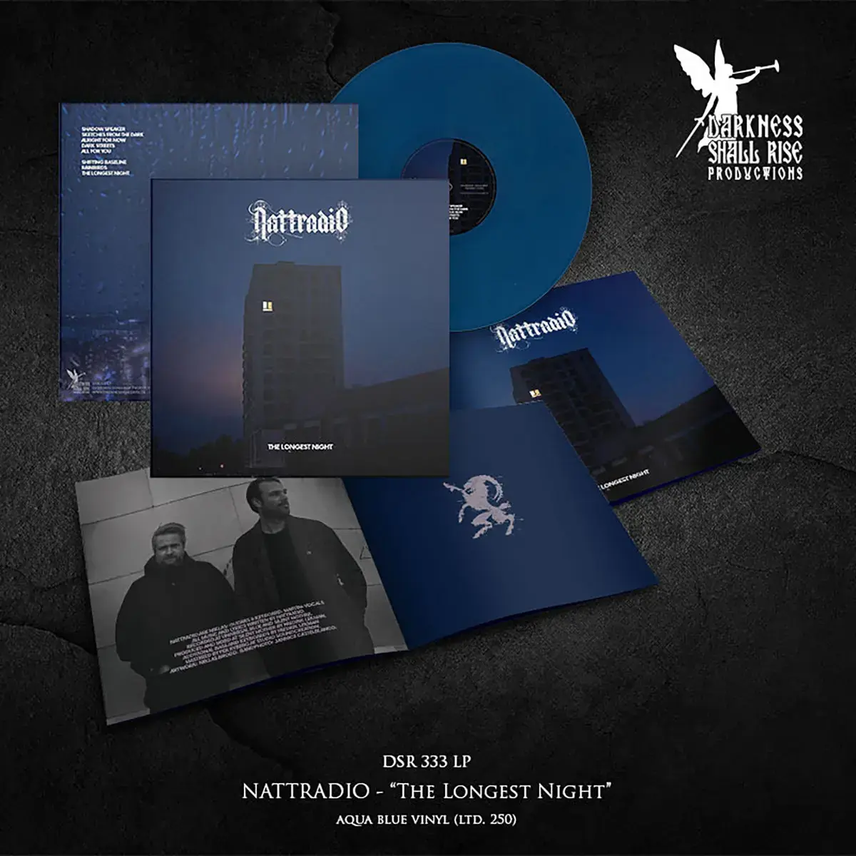 NATTRADIO - The Longest Night · AQUA BLUE LP (Gothic Doom Vinyl) · Picture 2