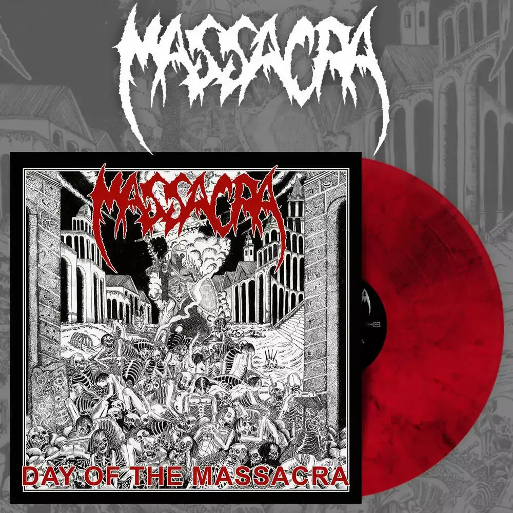 MASSACRA · Day Of The Massacra | RED/BLACK MARBLED LP MASSACRA · Day Of The Massacra | RED/BLACK MARBLED LP (Death Metal Vinyl)