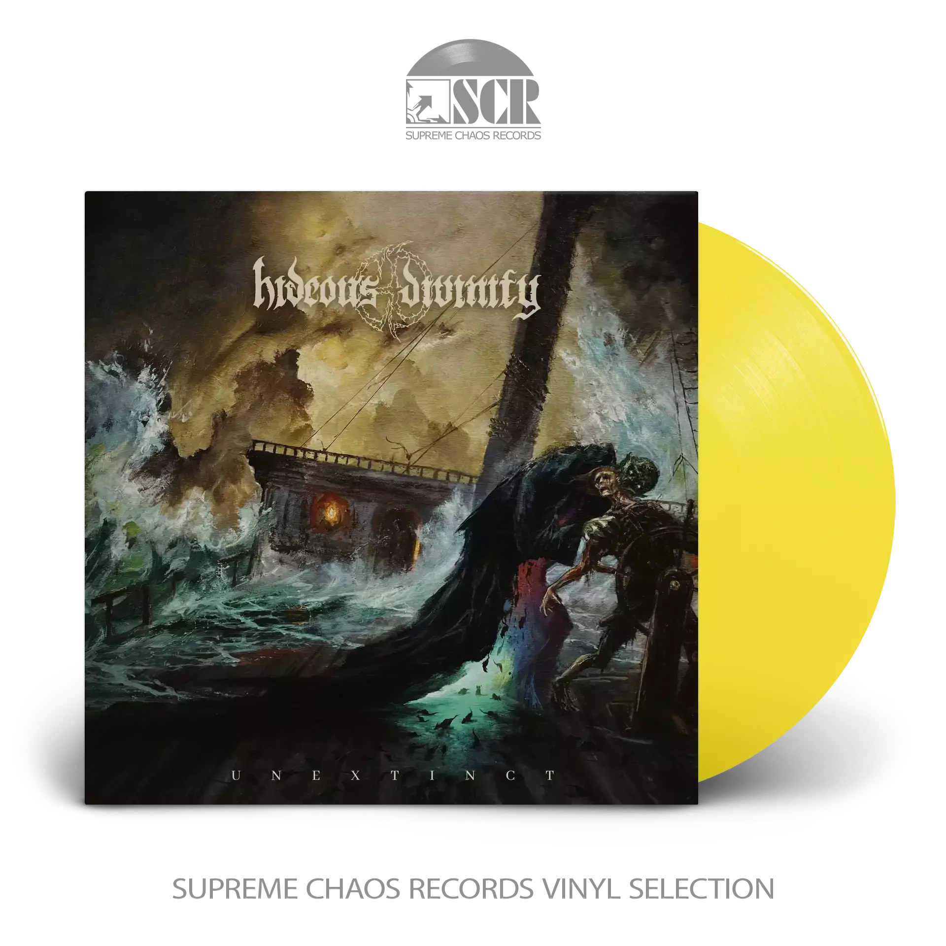 HIDEOUS DIVINITY · Unextinct | TRANSPARENT SUN YELLOW LP HIDEOUS DIVINITY · Unextinct | TRANSPARENT SUN YELLOW LP (Death Metal Vinyl)