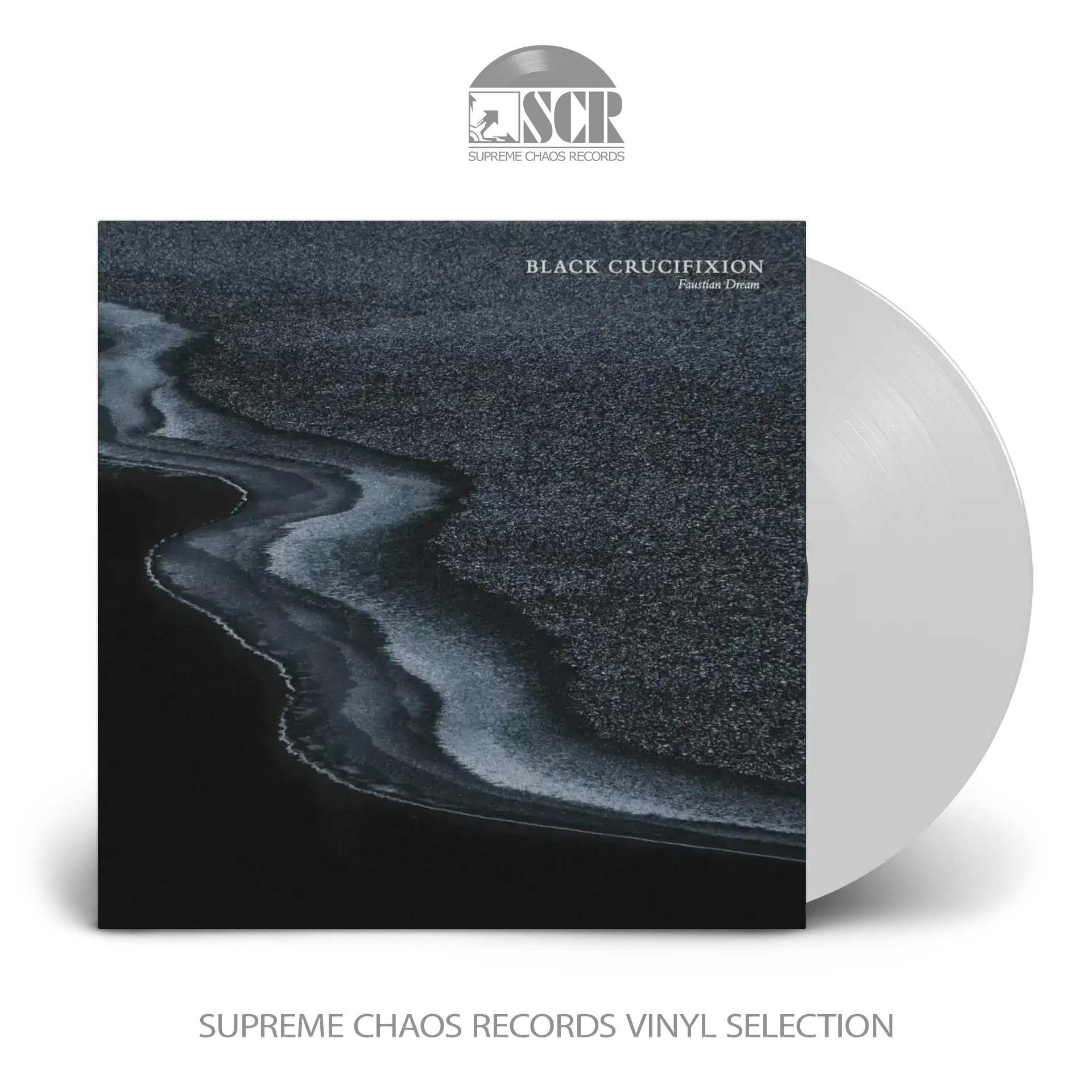 BLACK CRUCIFIXION · Faustian Dream | WHITE LP (Doom Metal/Black Metal/Death Metal Vinyl)