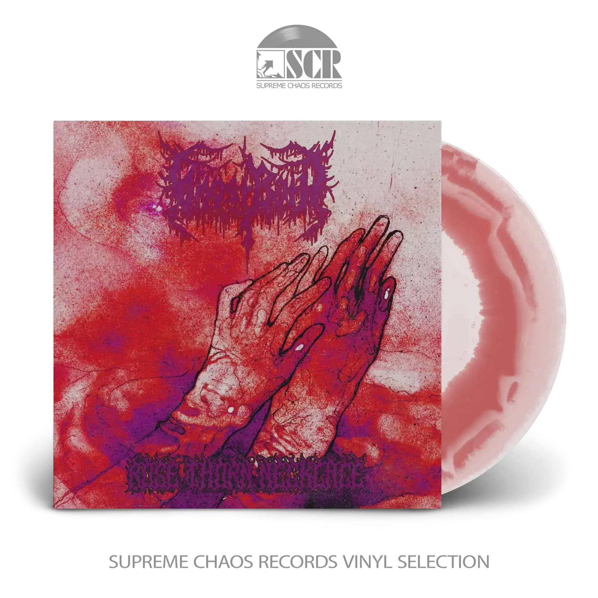 GHOST BATH · Rose Thorn Necklace | RED SWIRL LP GHOST BATH · Rose Thorn Necklace | RED SWIRL LP (Black Metal Vinyl)