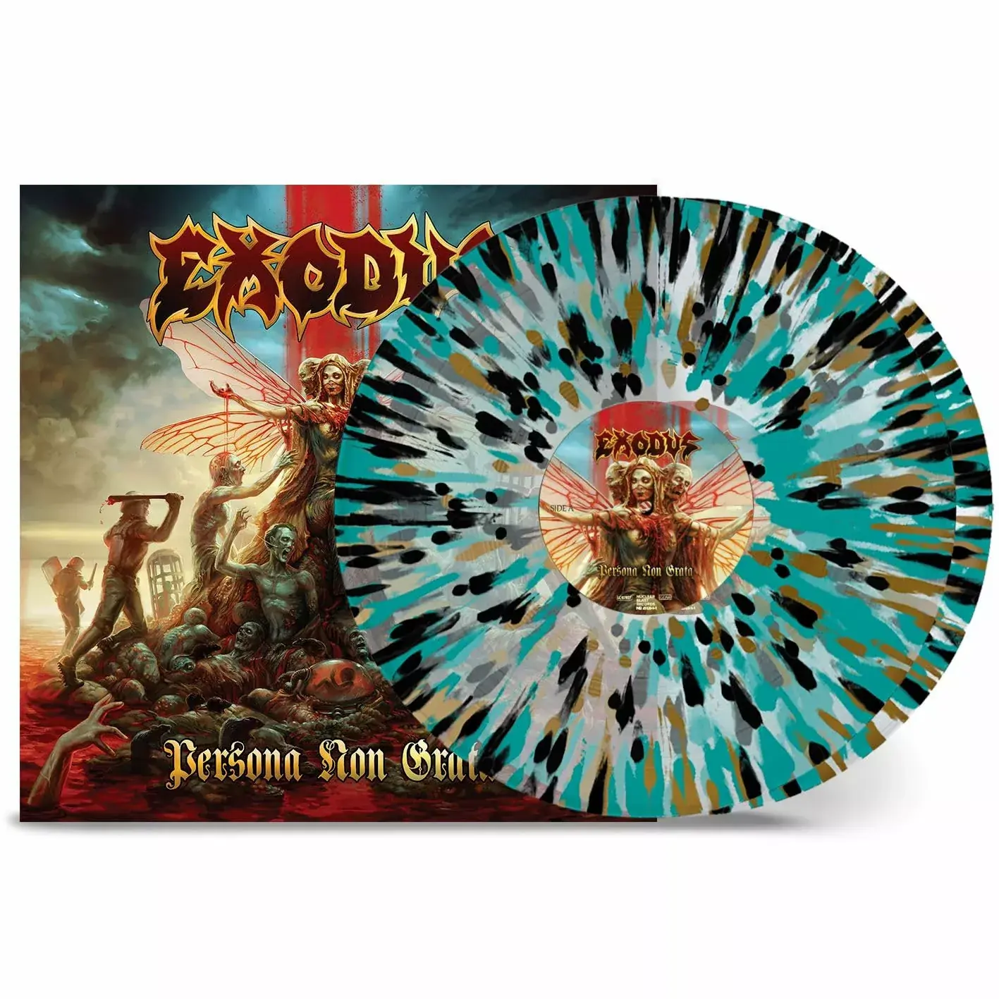 EXODUS · Persona Non Grata | CLEAR/GOLD/BLACK/TURQUOISE SPLATTER 2LP EXODUS · Persona Non Grata | CLEAR/GOLD/BLACK/TURQUOISE SPLATTER 2LP (Thrash Metal Vinyl)