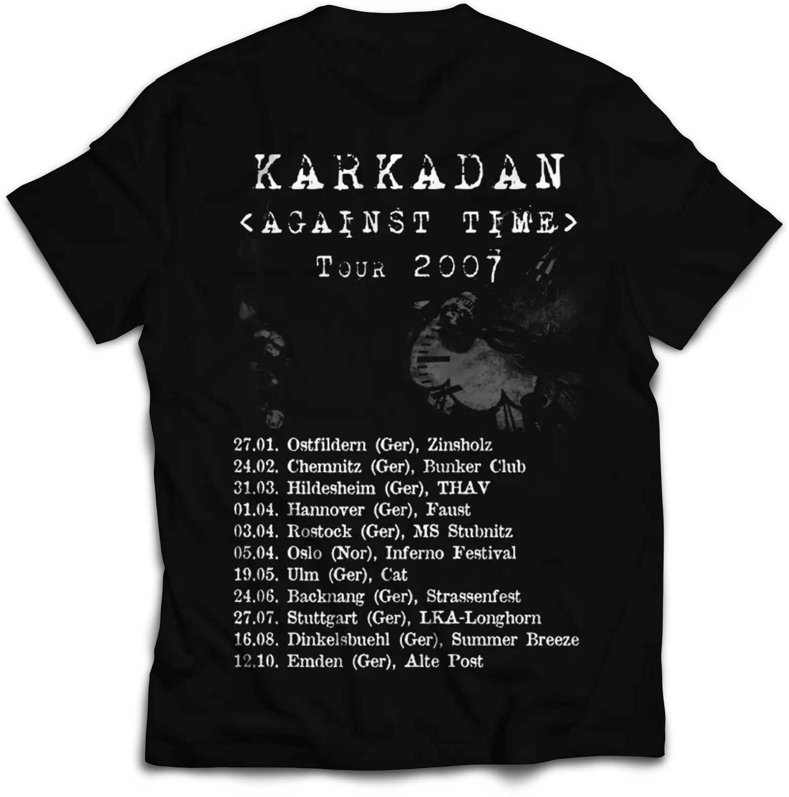 KARKADAN - Against Time Tour 2007 · T-SHIRT · Picture 1 KARKADAN - Against Time Tour 2007 · T-SHIRT (Death Metal/Progressive Metal/Black Metal/Heavy Me Clothes) · Picture 1