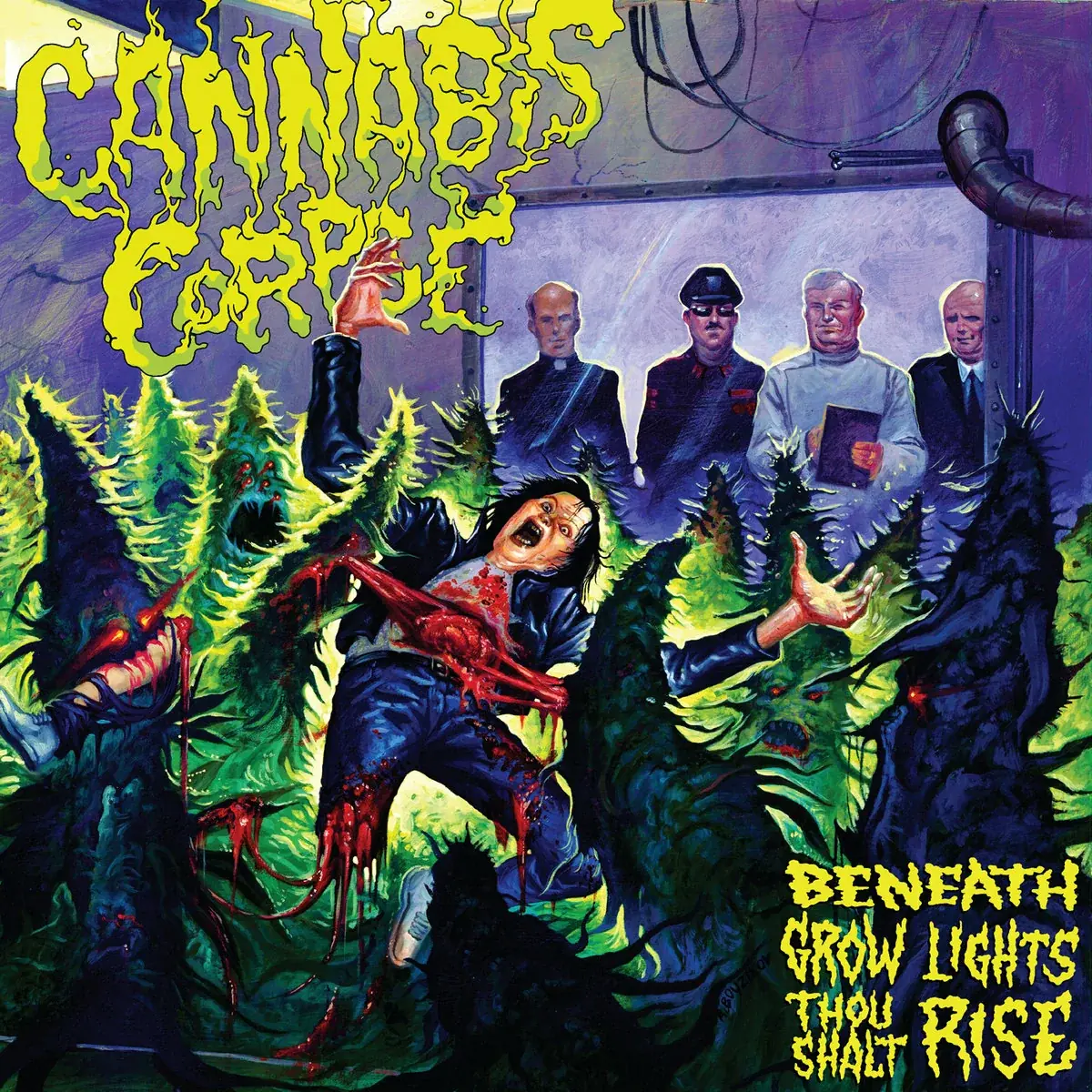 CANNABIS CORPSE - Beneath Grow Lights Thou Shalt Rise · YELLOW LP 1