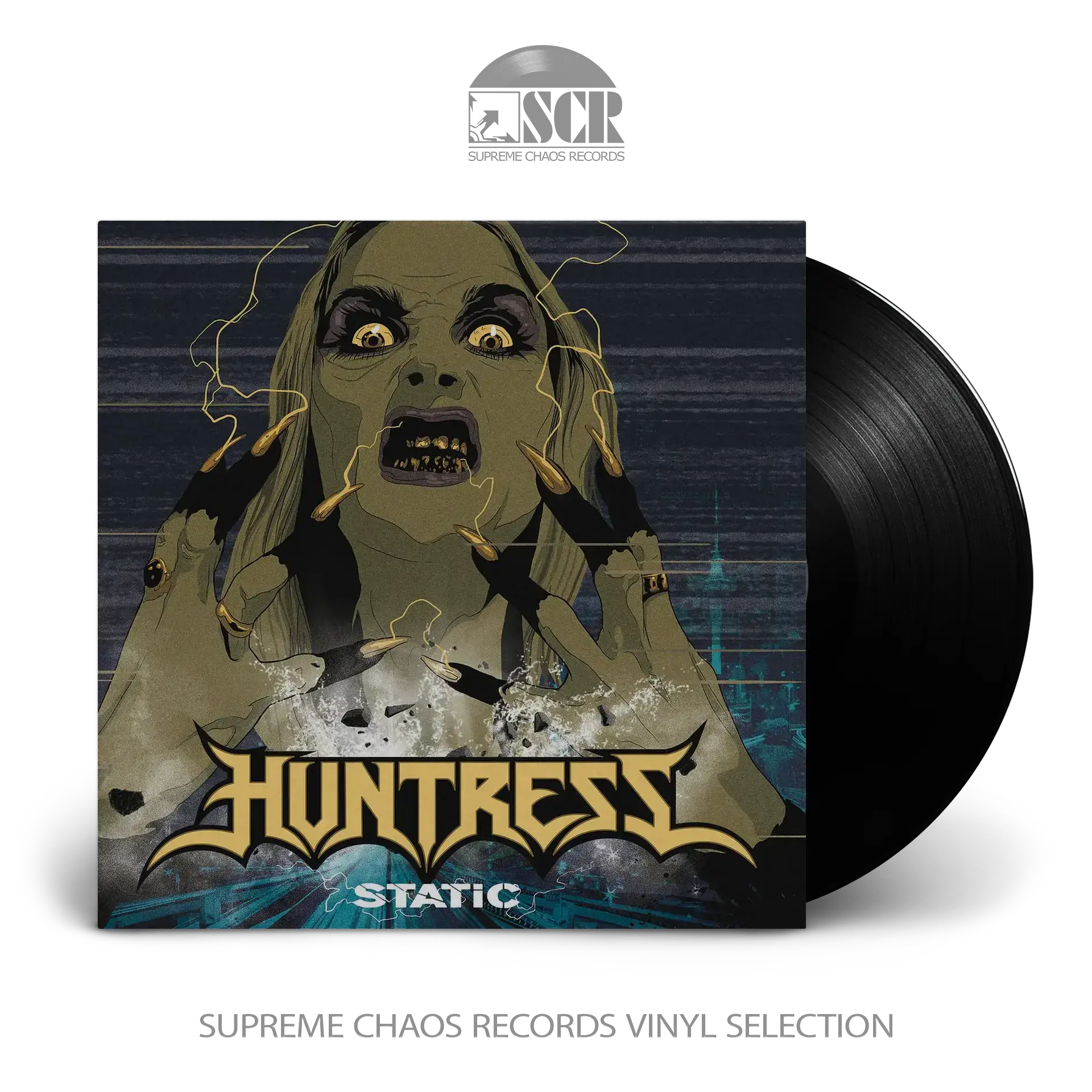 HUNTRESS · Static | BLACK LP HUNTRESS · Static | BLACK LP (Heavy Metal Vinyl)