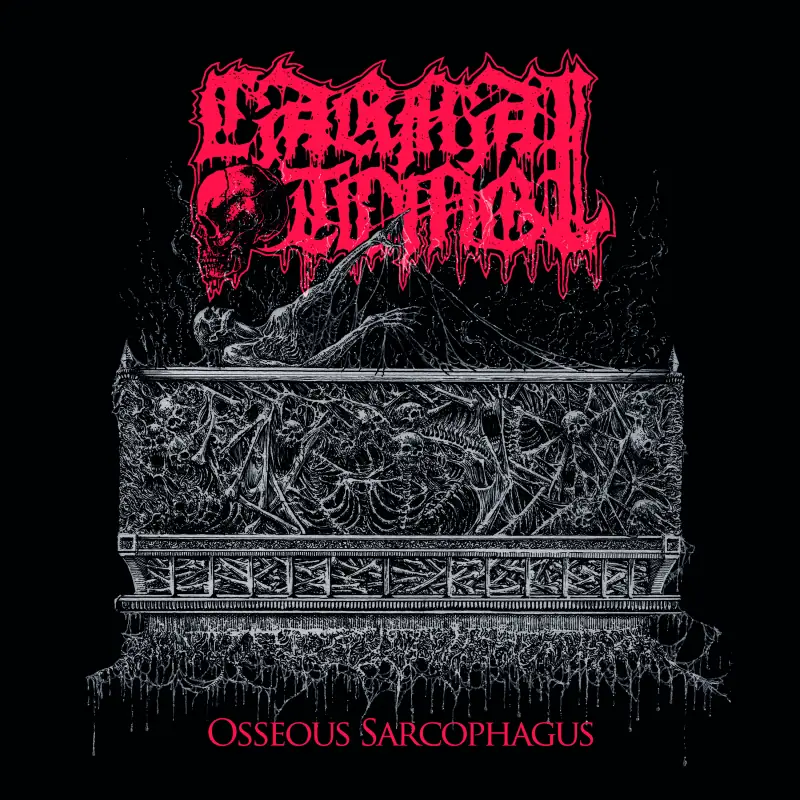 CARNAL TOMB · Osseous Sarcophagus | TRANSPARENT RED 10" LP · Picture 1 CARNAL TOMB · Osseous Sarcophagus | TRANSPARENT RED 10" LP (Death Metal Vinyl) · Picture 1