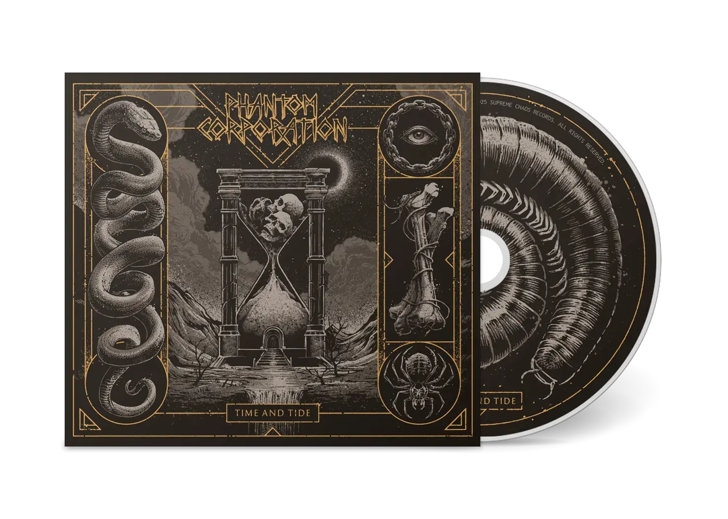 PHANTOM CORPORATION · Time And Tide | DIGIPAK T-SHIRT BUNDLE (Thrash Metal/D-Beat/Death Metal CDs) · Picture 3
