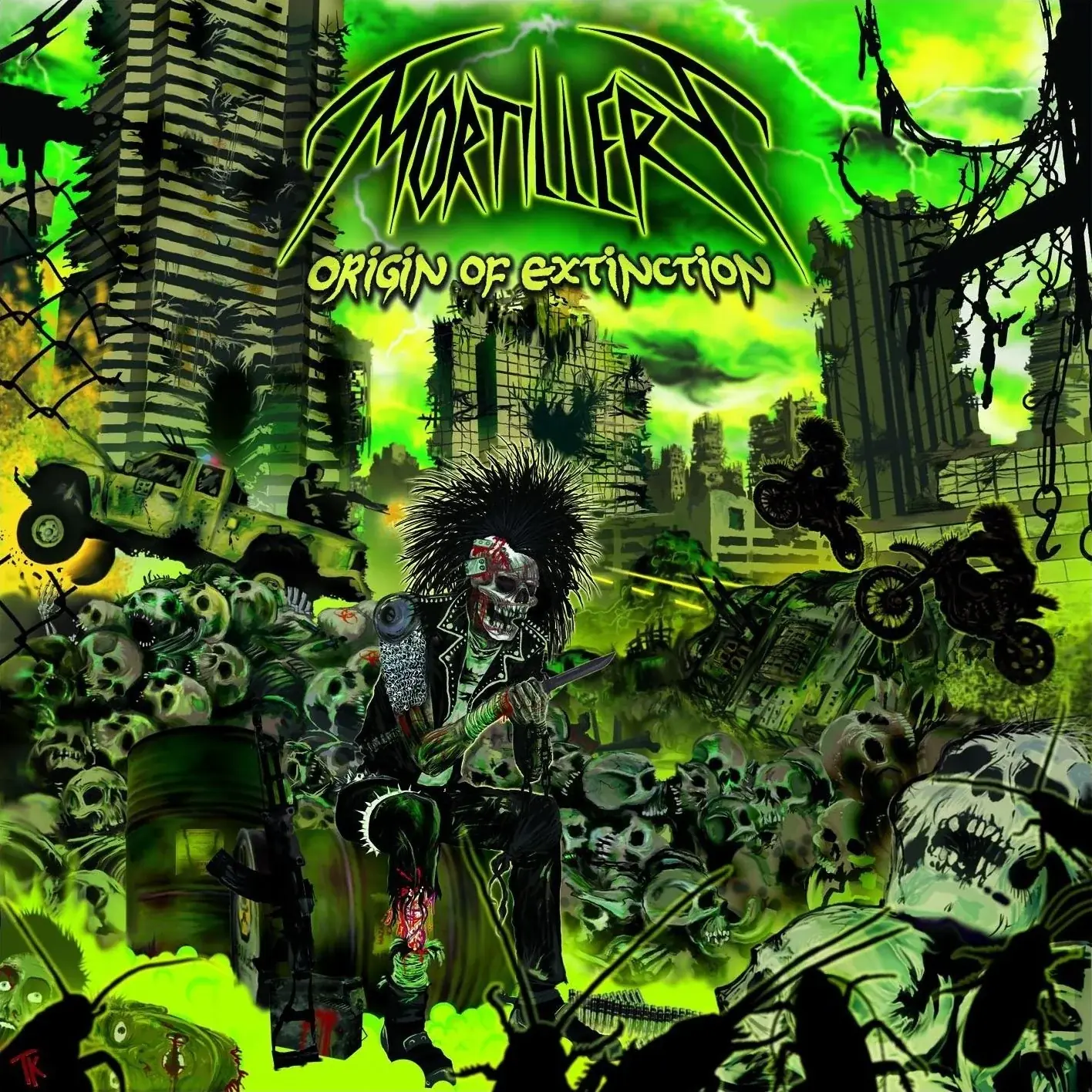 MORTILLERY · Origin Of Extinction | YELLOW 2LP (Thrash Metal Vinyl) · Picture 1