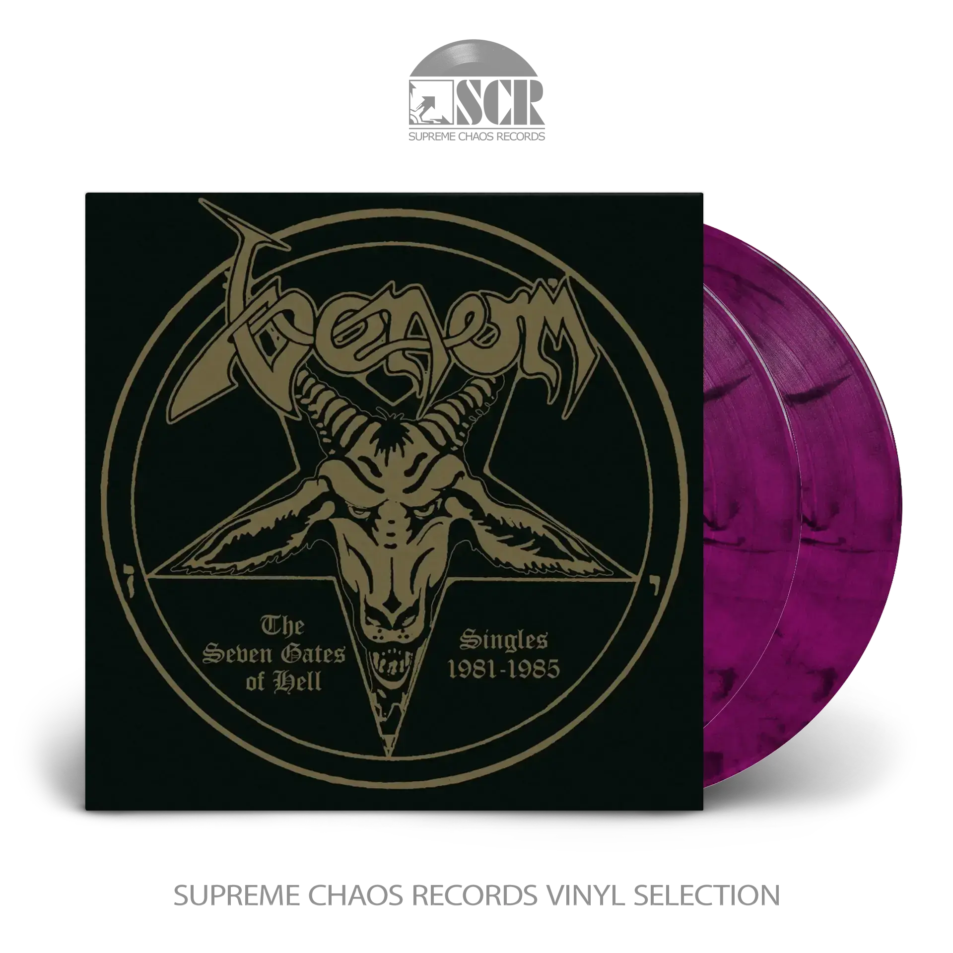VENOM · The Seven Gates Of Hell - Singles 1981-1985 | PURPLE GALAXY 2LP VENOM · The Seven Gates Of Hell - Singles 1981-1985 | PURPLE GALAXY 2LP (Black Metal/Heavy Metal Vinyl)