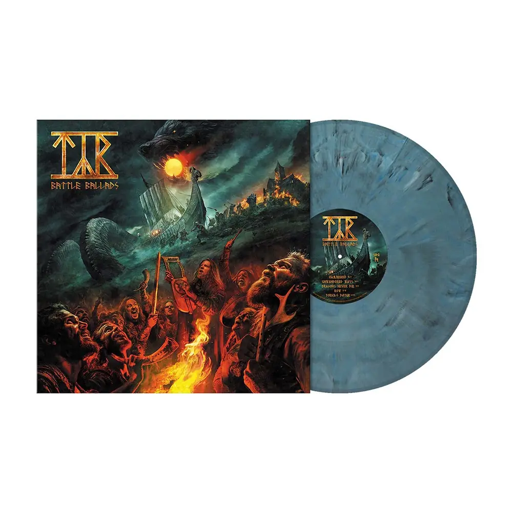 TYR · Battle Ballads | THUNDEROUS SKY BLUE MARBLED LP TYR · Battle Ballads | THUNDEROUS SKY BLUE MARBLED LP (Viking Metal Vinyl)