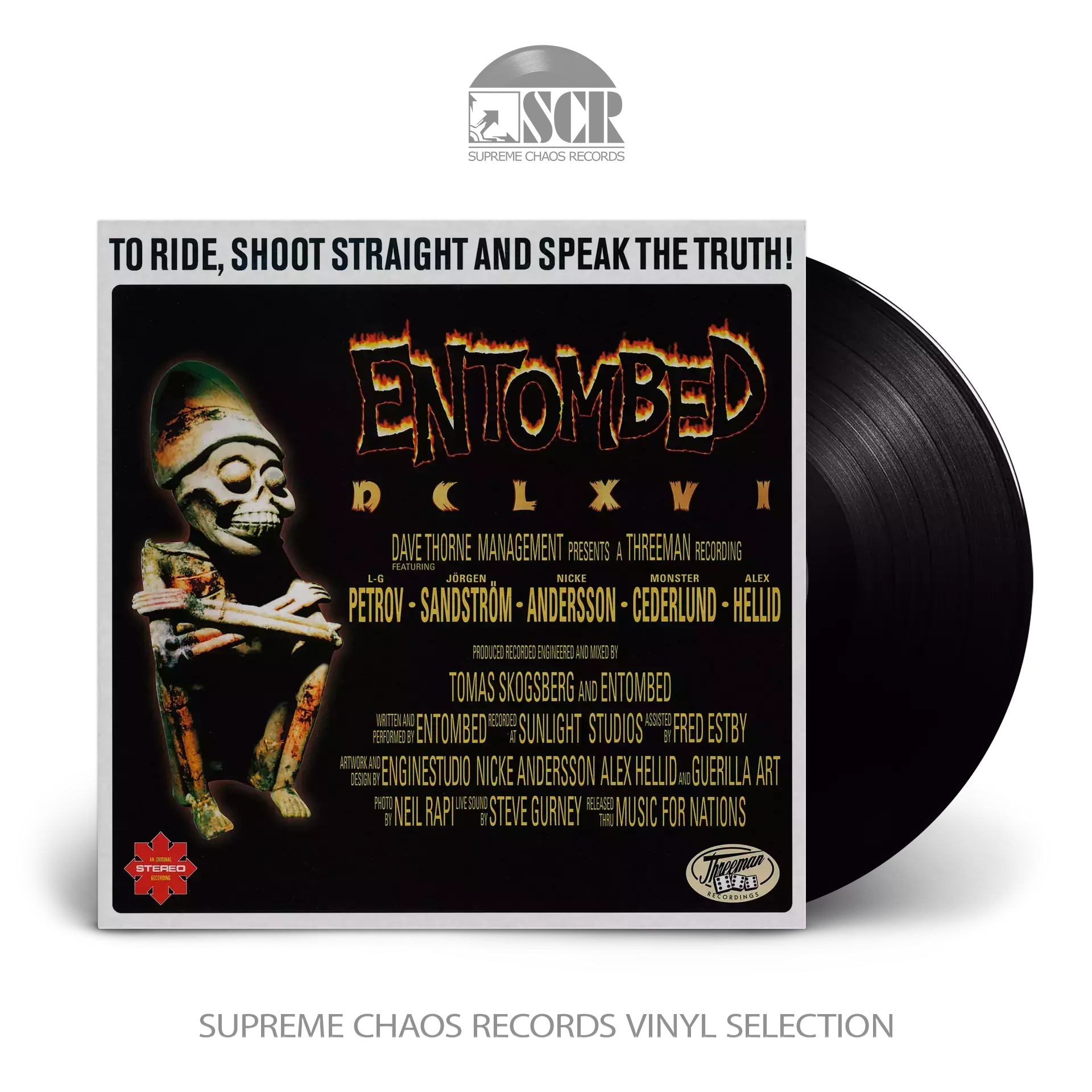 ENTOMBED - To Ride, Shoot Straight And Speak The Truth · BLACK LP