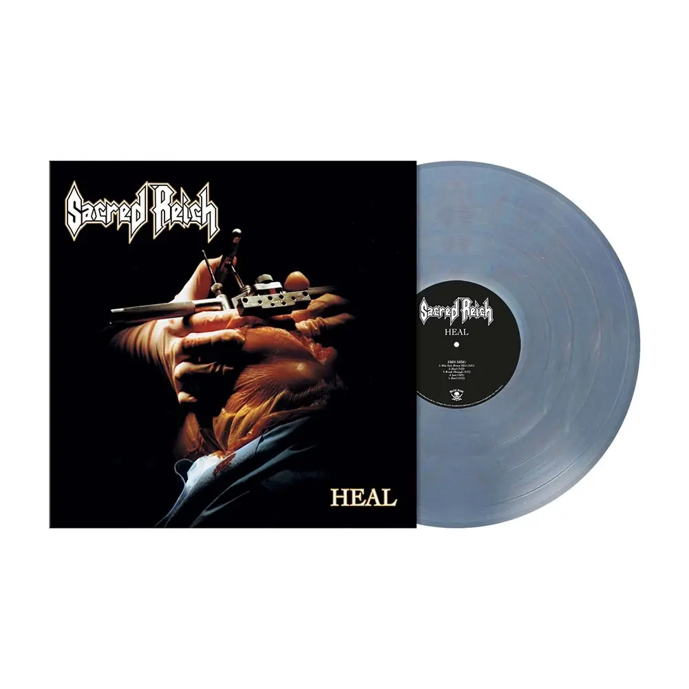 SACRED REICH - Heal (Re-Issue 2024) · TRANSPARENT STEEL BLUE MARBLED LP SACRED REICH - Heal (Re-Issue 2024) · TRANSPARENT STEEL BLUE MARBLED LP (Thrash Metal Vinyl)
