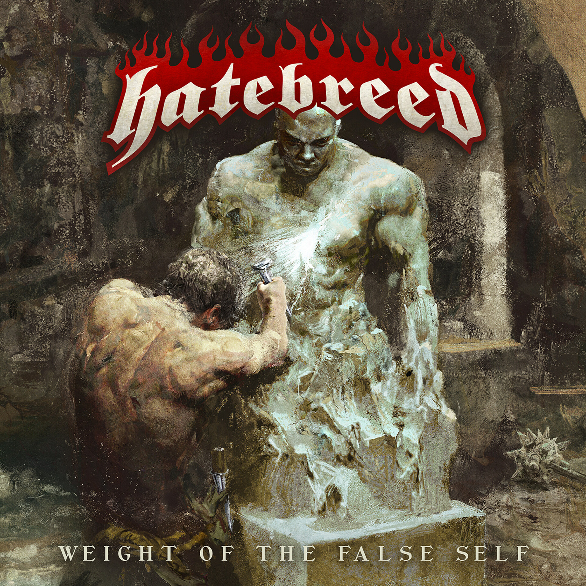 HATEBREED - Weight of the false self · GREY MARBLED LP (Hardcore Vinyl) · Picture 1