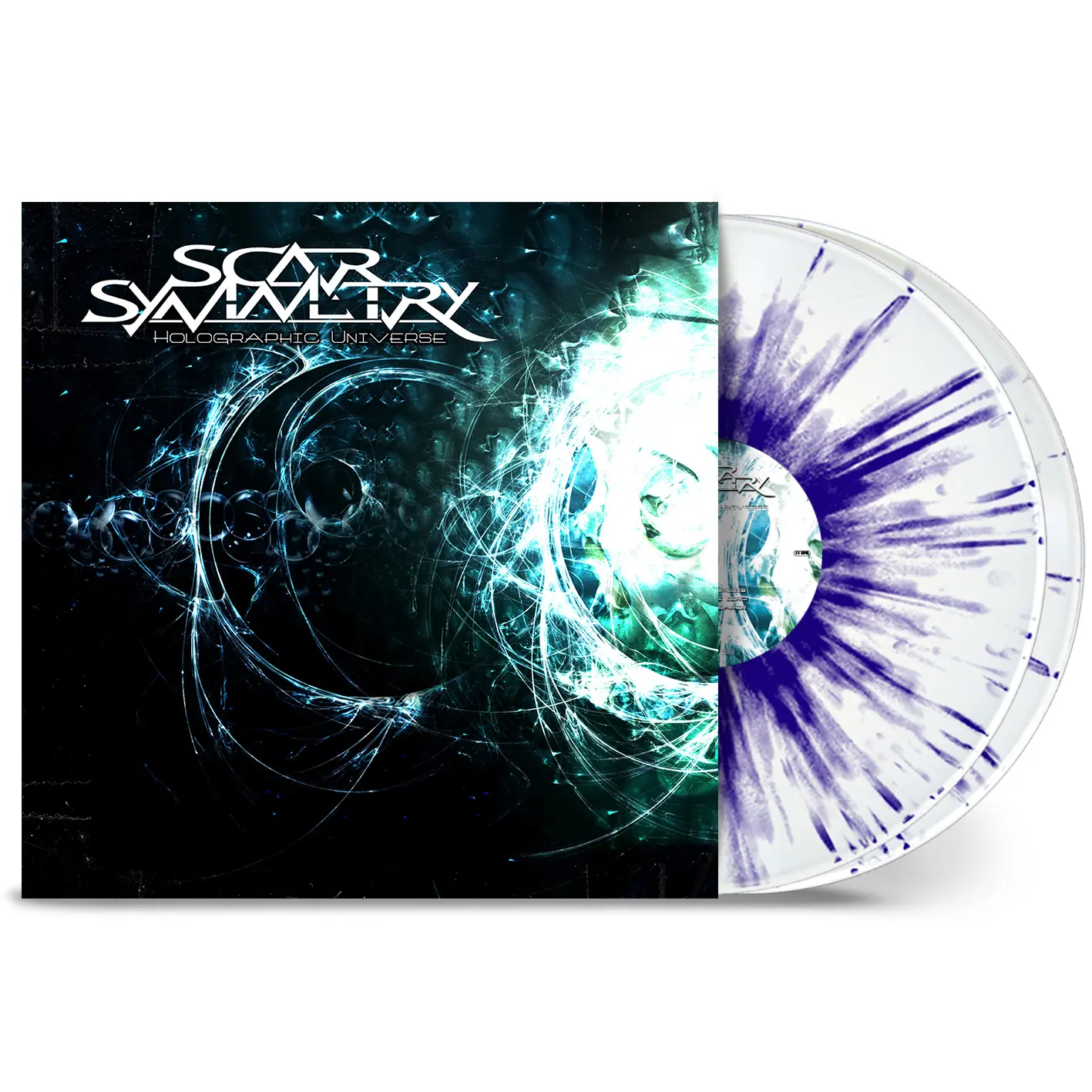 SCAR SYMMETRY · Holographic Universe | WHITE/DARKBLUE SPLATTER 2LP (Melodic Death Metal Vinyl)