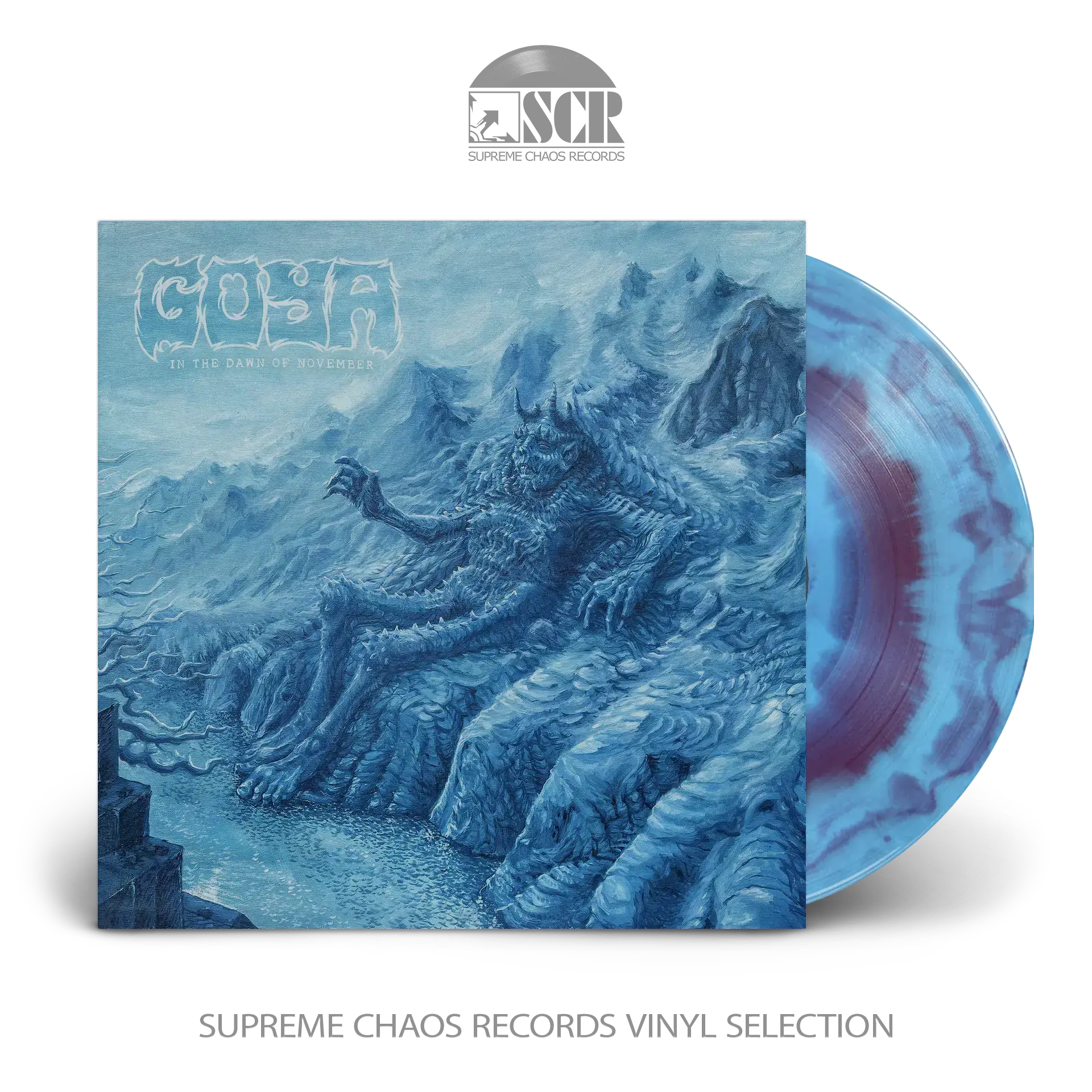 GOYA - In The Dawn Of November · SKY BLUE/BURGUNDY LP