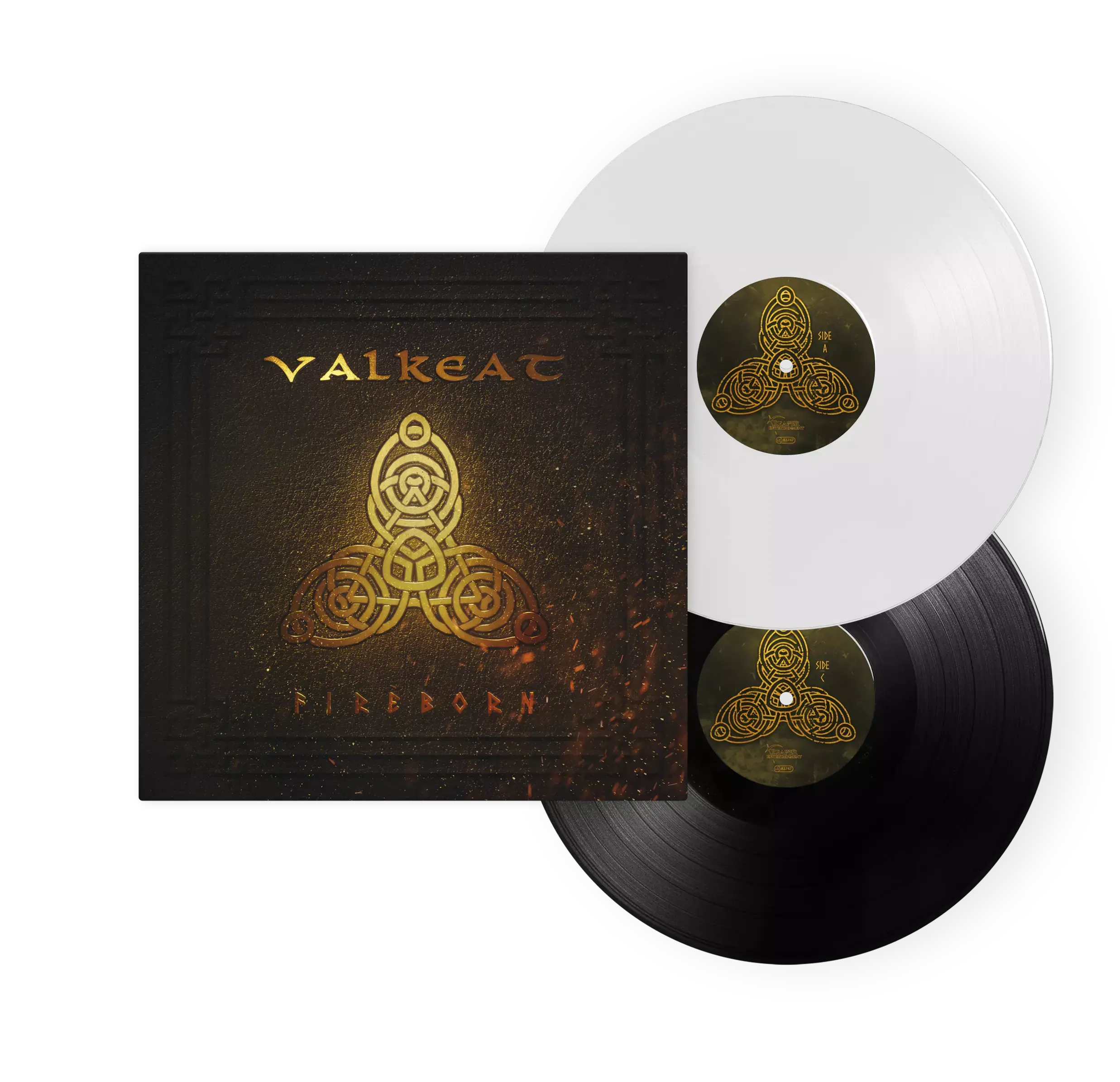 VALKEAT · Fireborn | BLACK/WHITE DLP (Folk Metal Vinyl)
