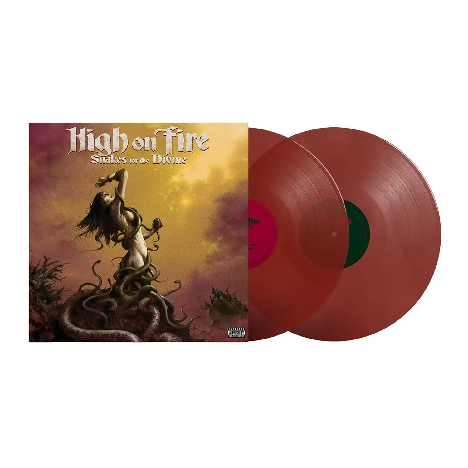 HIGH ON FIRE - Snakes For The Divine · TRANSLUCENT RUBY DLP
