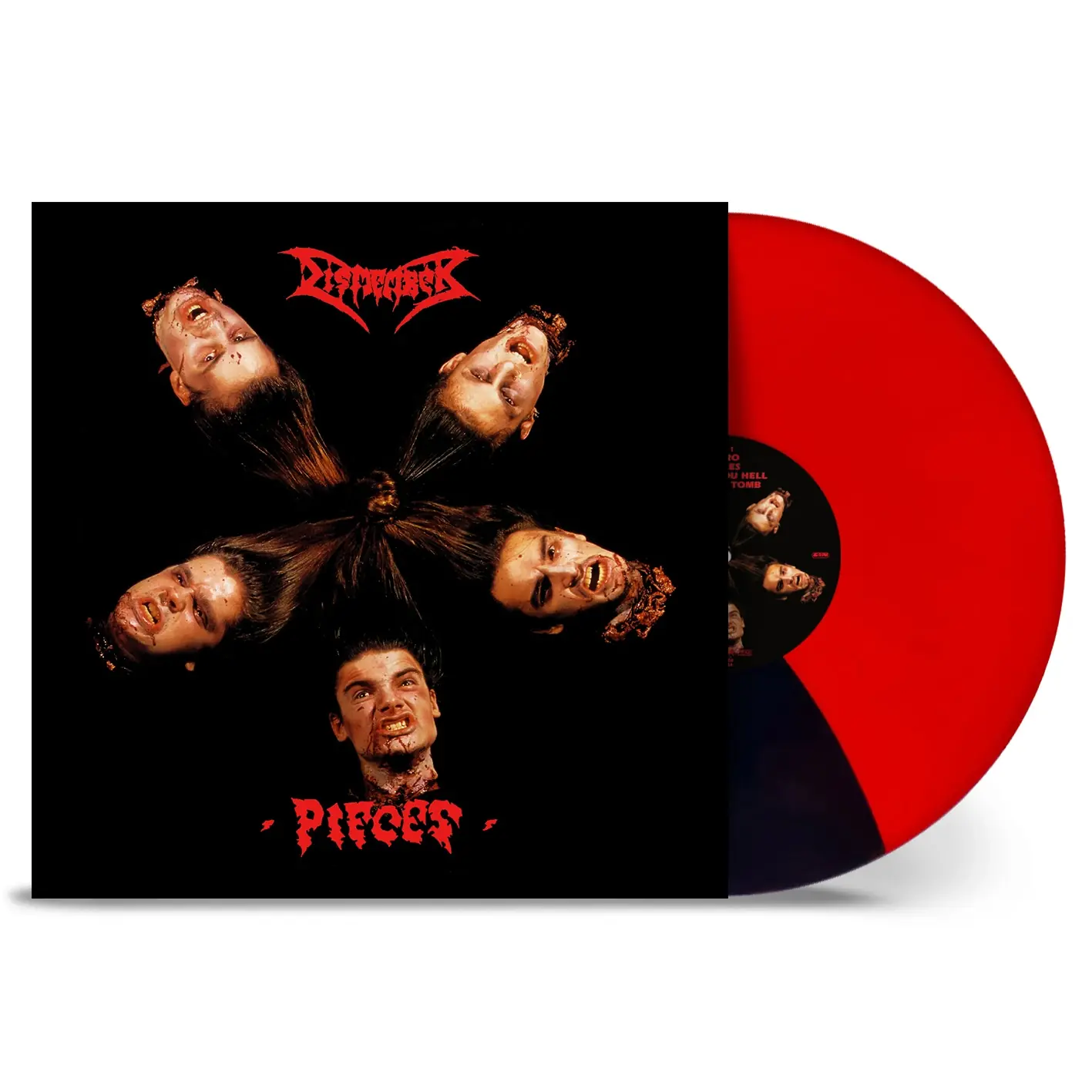 DISMEMBER · Pieces | RED/BLACK SPLIT LP (Death Metal Vinyl)