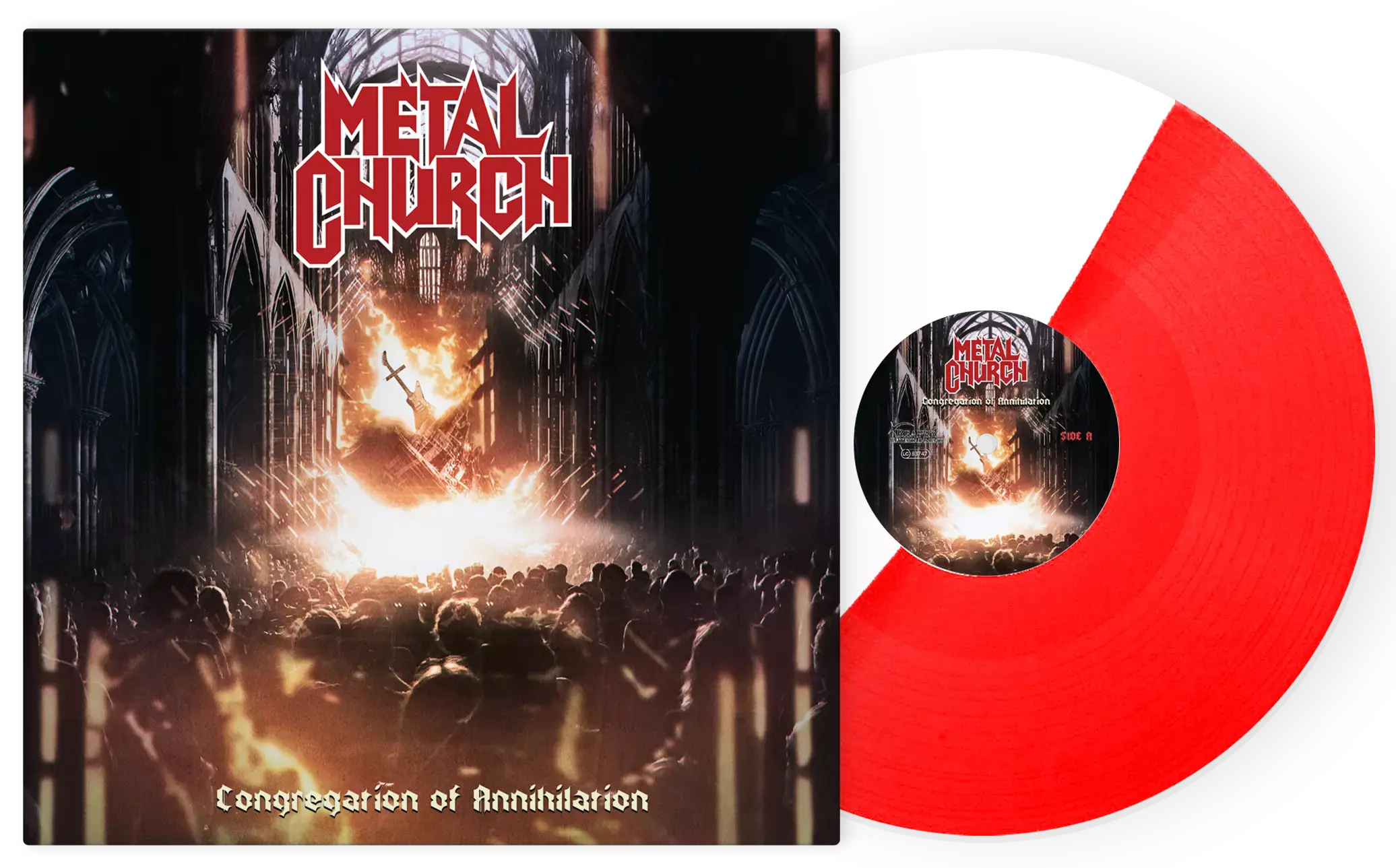 METAL CHURCH - Congregation of Annihilation · RED/WHITE LP (Heavy Metal Vinyl)