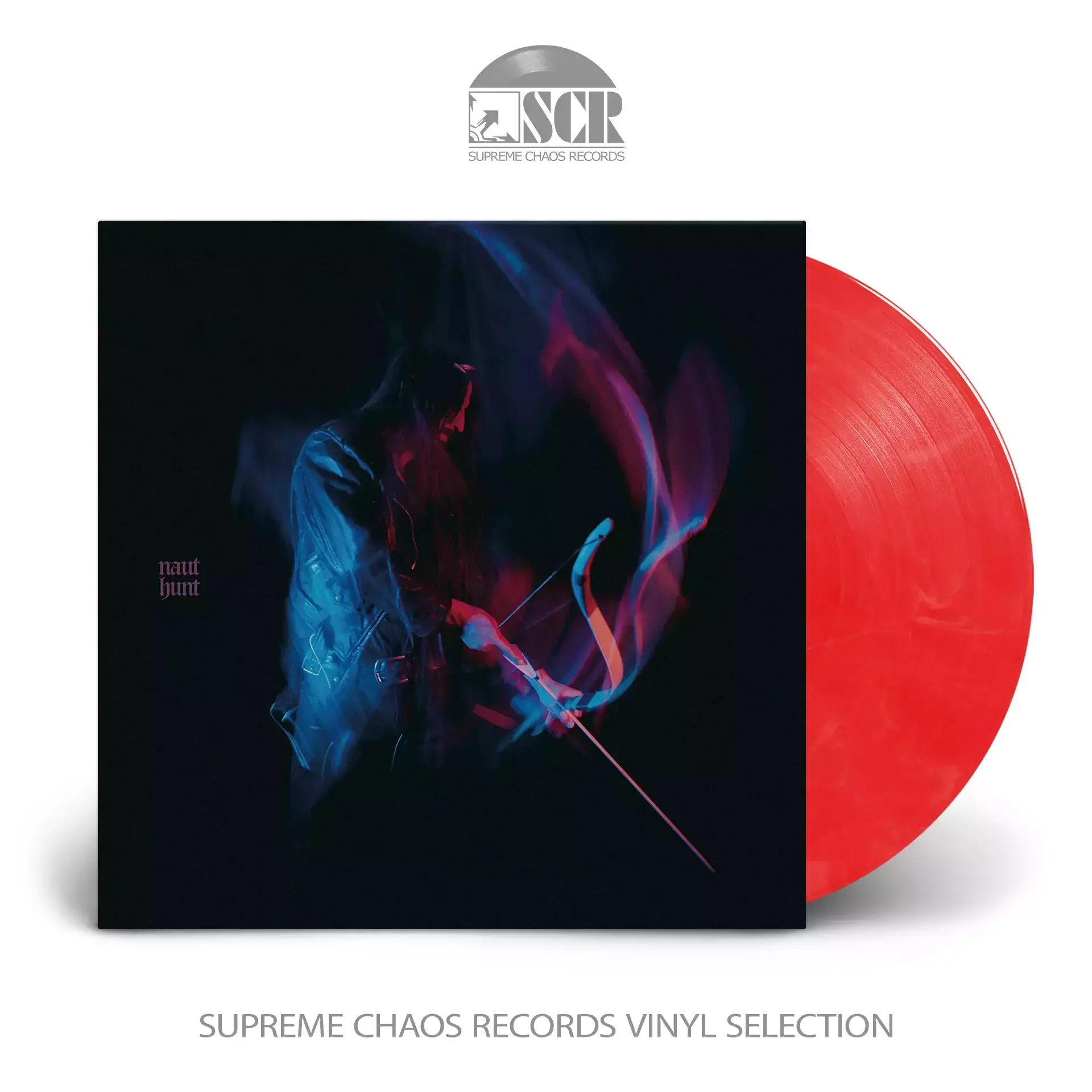 NAUT · Hunt | RED/WHITE MARBLED LP NAUT · Hunt | RED/WHITE MARBLED LP (Dark Ambient Vinyl)