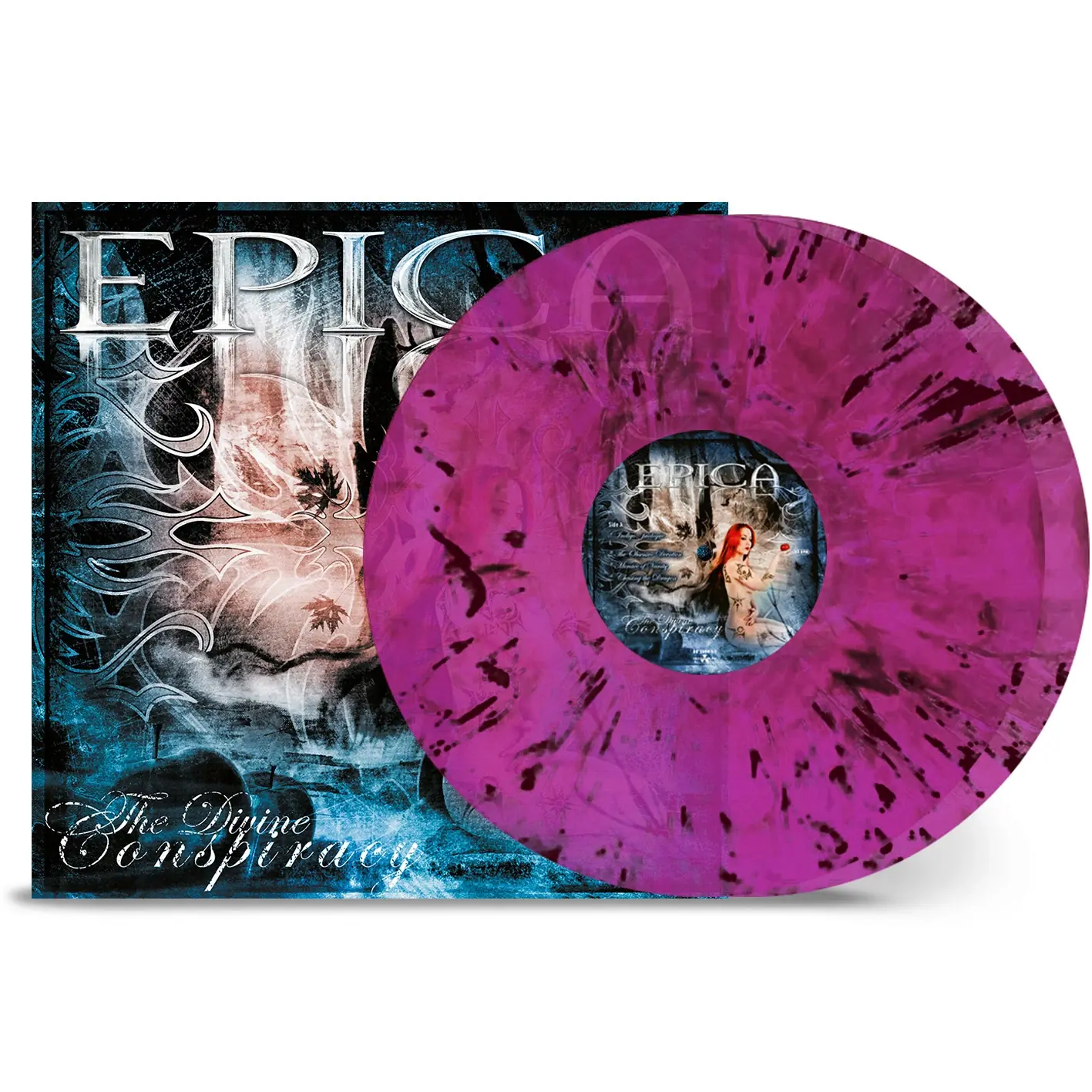 EPICA · The Divine Conspiracy | TRANSPARENT MAGENTA/BLACK MARBLED 2LP (Symphonic Metal Vinyl)