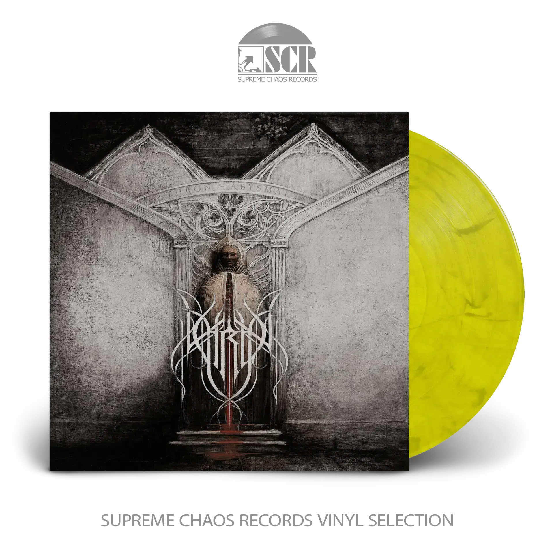 THRON - Abysmal · BLACK/YELLOW FIRE LP THRON - Abysmal · BLACK/YELLOW FIRE LP (Black Metal Vinyl)