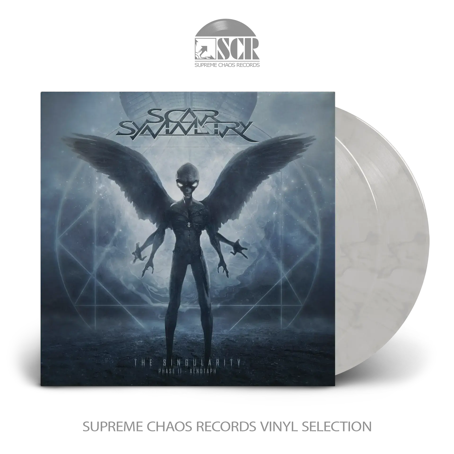 SCAR SYMMETRY · The Singularity Phase II - Xenotaph | WHITE/BLACK MARBLED 2LP (Melodic Death Metal Vinyl)