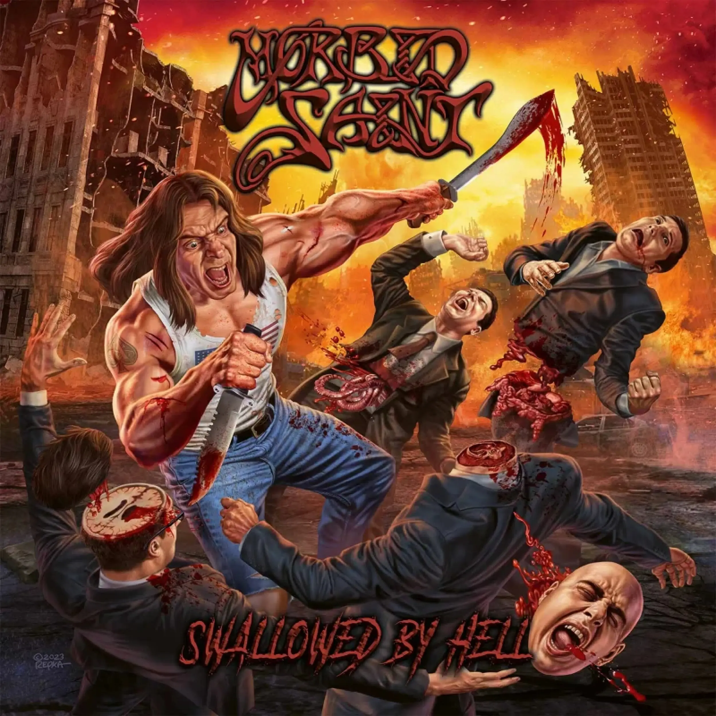 MORBID SAINT · Swallowed By Hell | RED LP (Thrash Metal Vinyl) · Picture 1