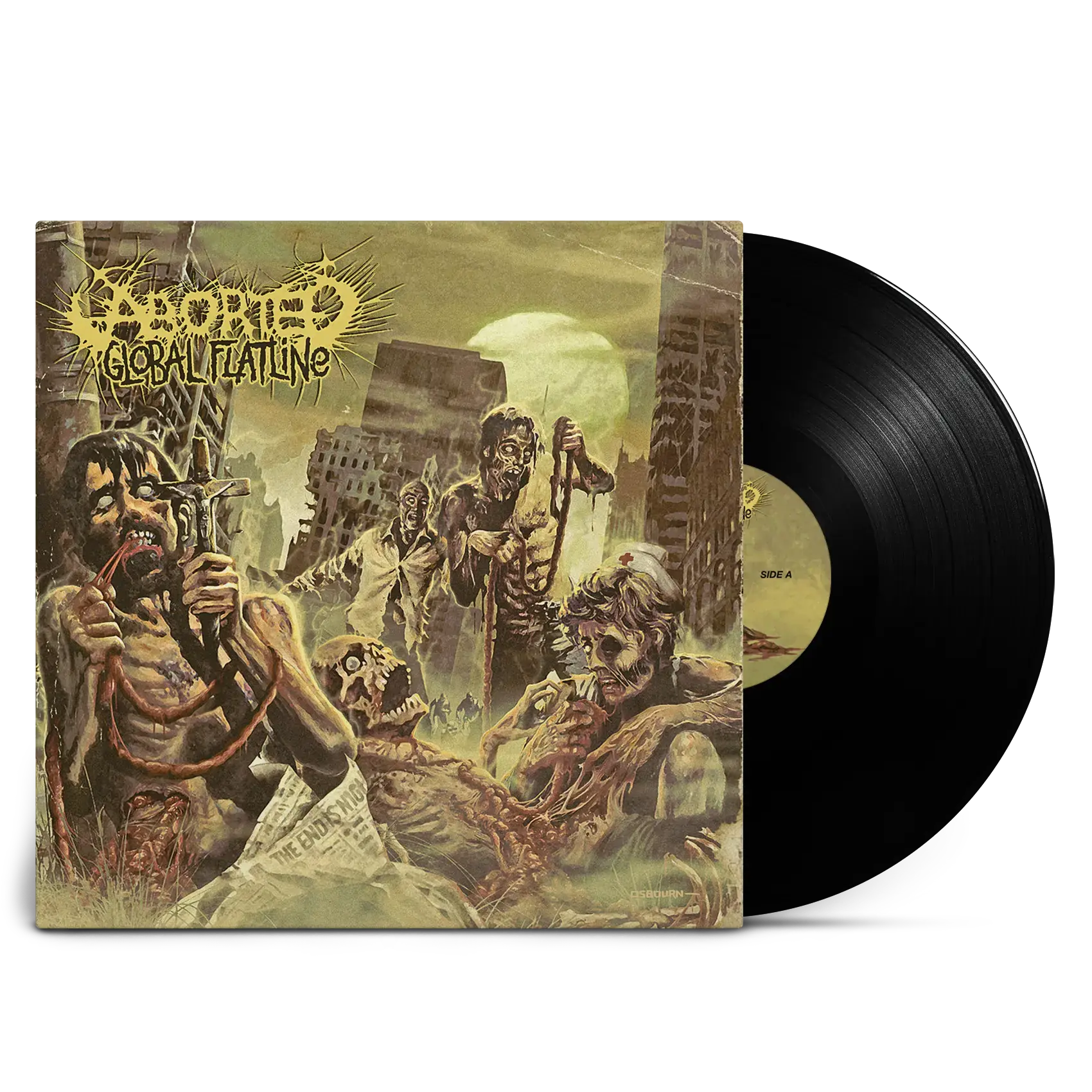 ABORTED - Global Flatline · BLACK LP (Death Metal/Grindcore Vinyl)