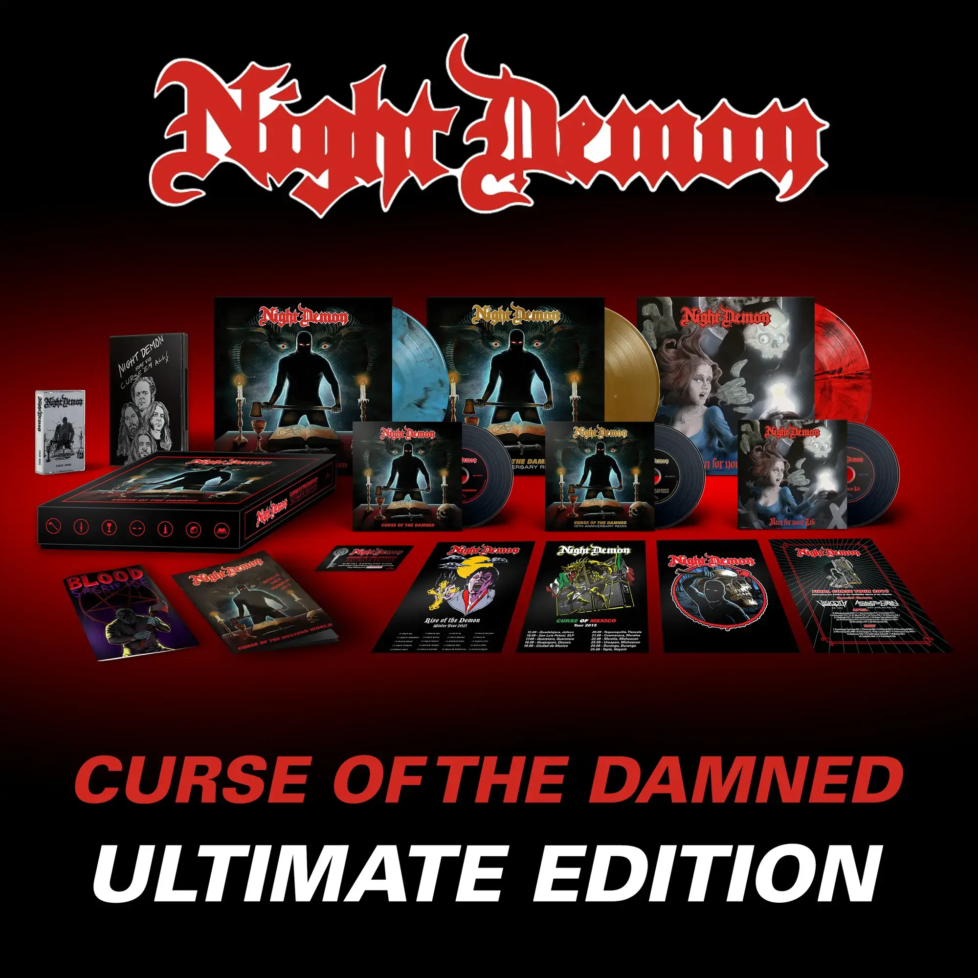 NIGHT DEMON · Curse of the Damned - Ultimate Edition | LP BOX SET NIGHT DEMON · Curse of the Damned - Ultimate Edition | LP BOX SET (Thrash Metal/Heavy Metal Vinyl)