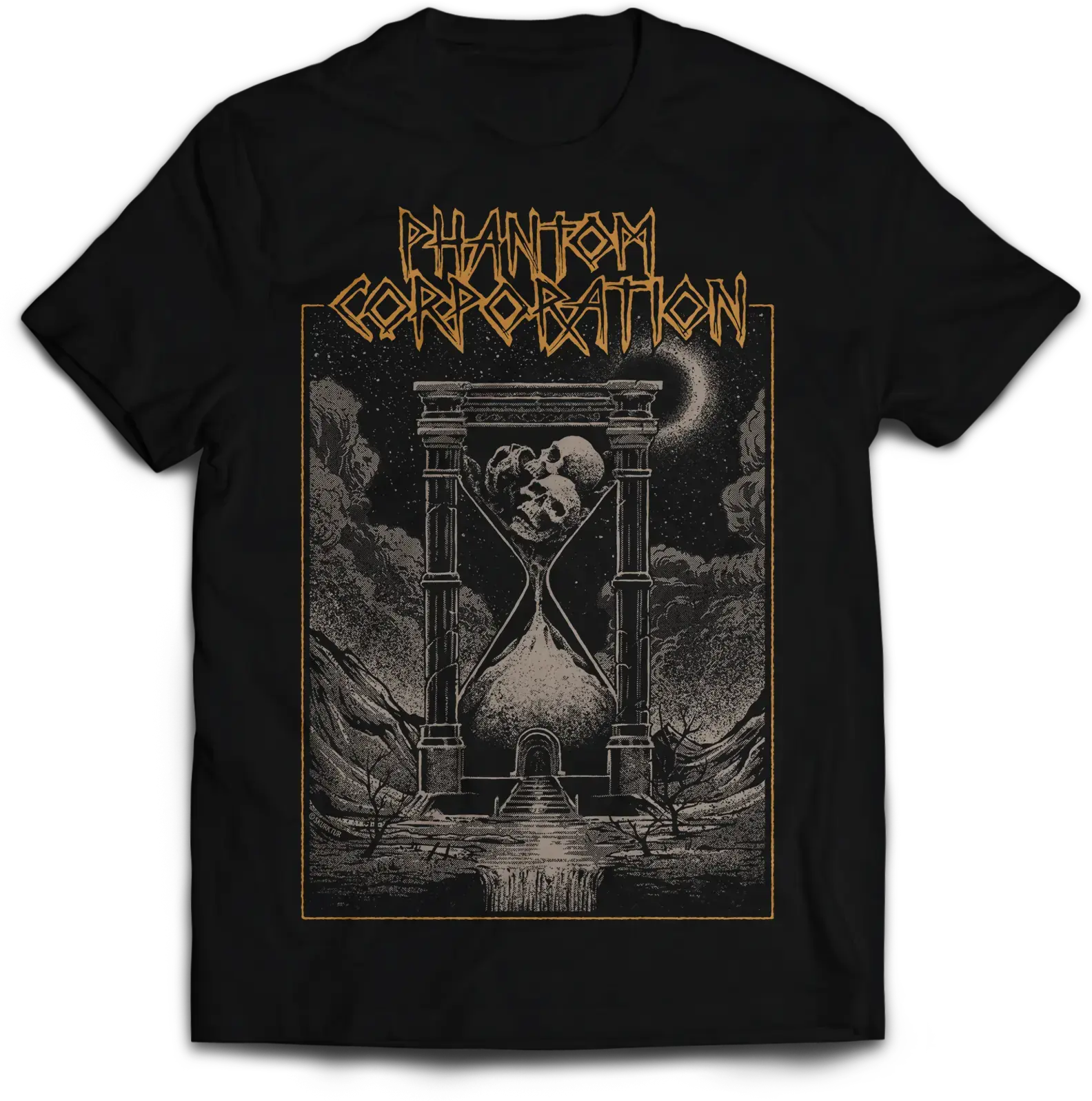 PHANTOM CORPORATION - Time And Tide Cover · T-SHIRT (Thrash Metal/D-Beat/Death Metal Clothes) · Picture 2