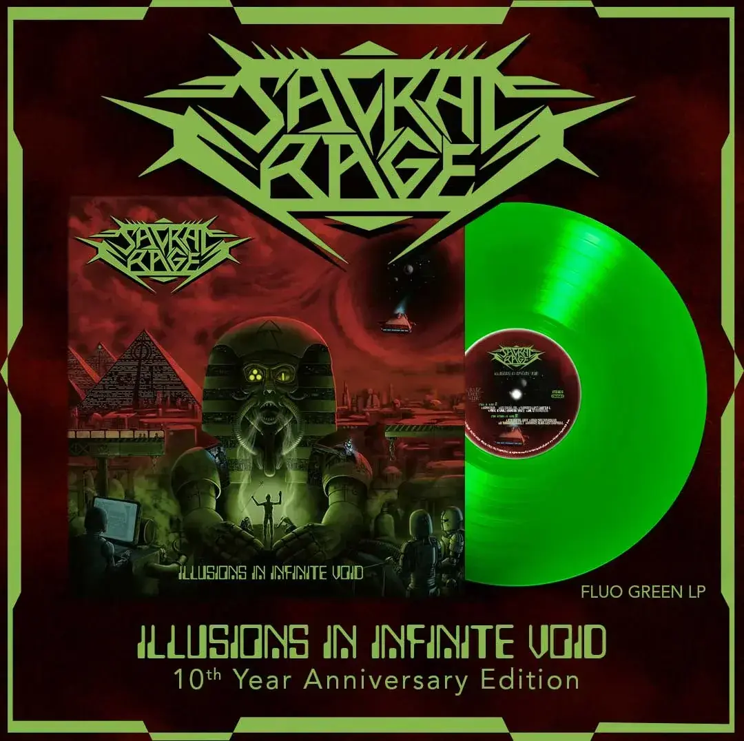 SACRAL RAGE - Illusions in Infinite Void · FLUORESCENT GREEN LP (Progressive Heavy Metal/Speed Metal Vinyl) · Bild 2