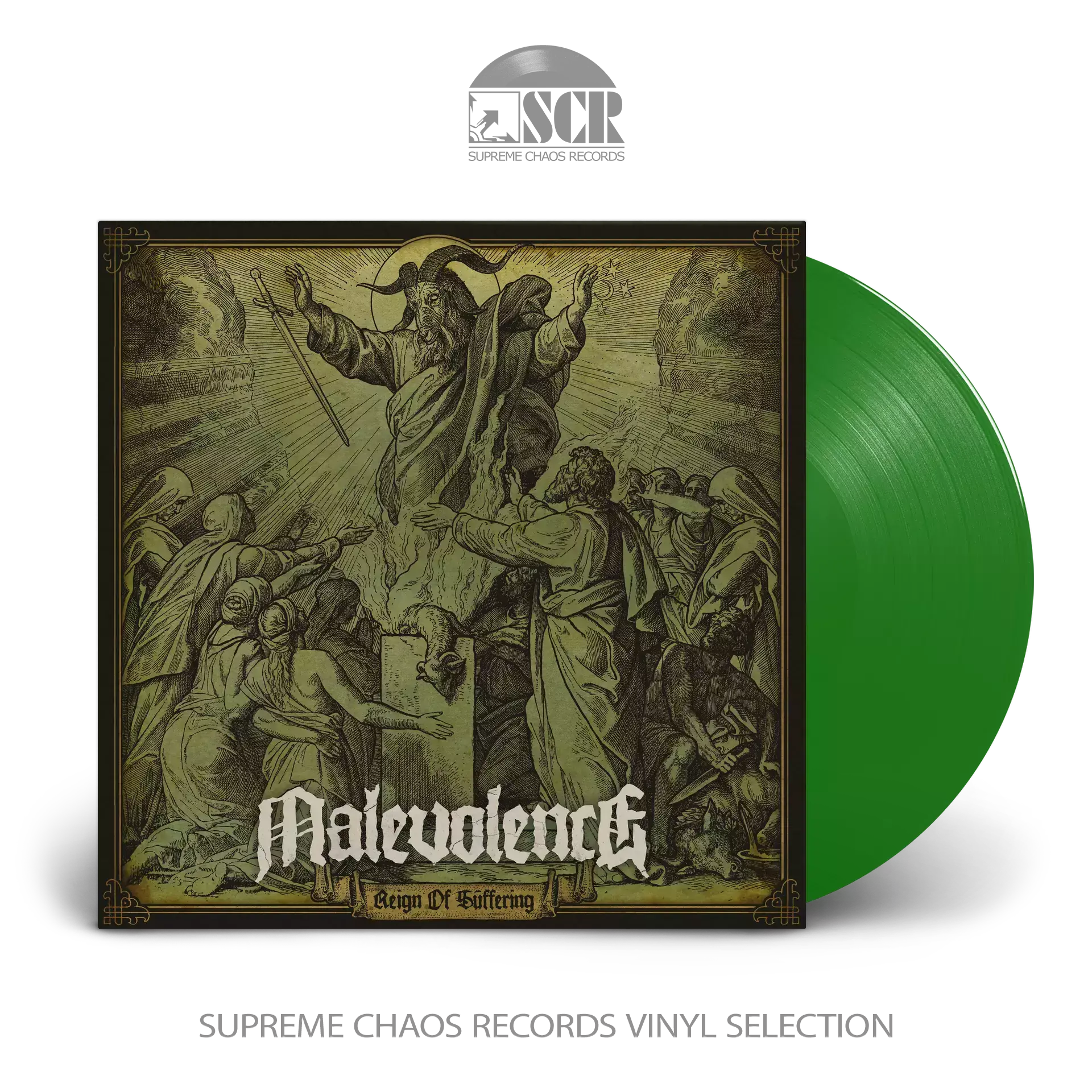MALEVOLENCE - Reign Of Suffering (Re-Issue 2023) · TRANSPARENT GREEN VINYL