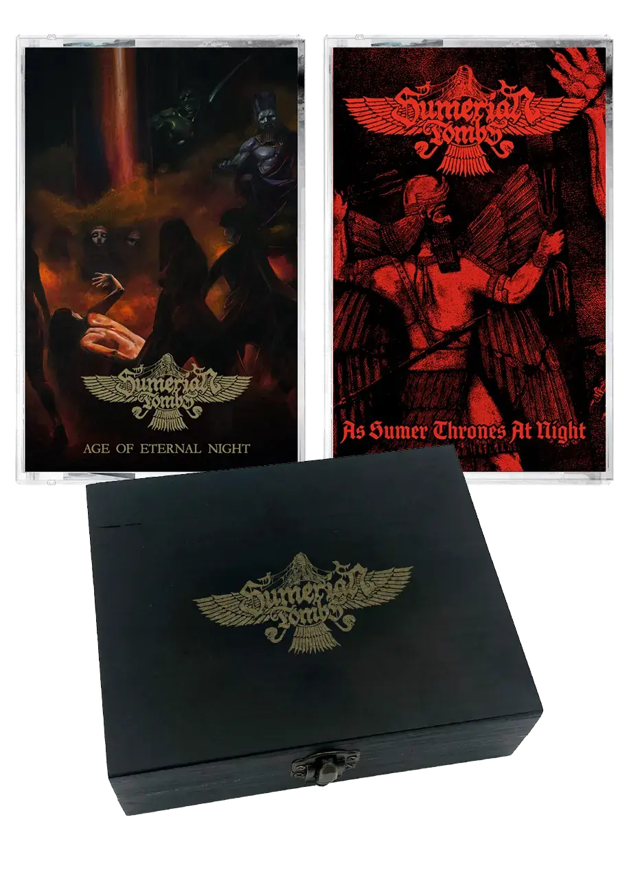 SUMERIAN TOMBS - Age of Eternal Night/As Sumer Thrones At Night · WOODEN TAPE BOX