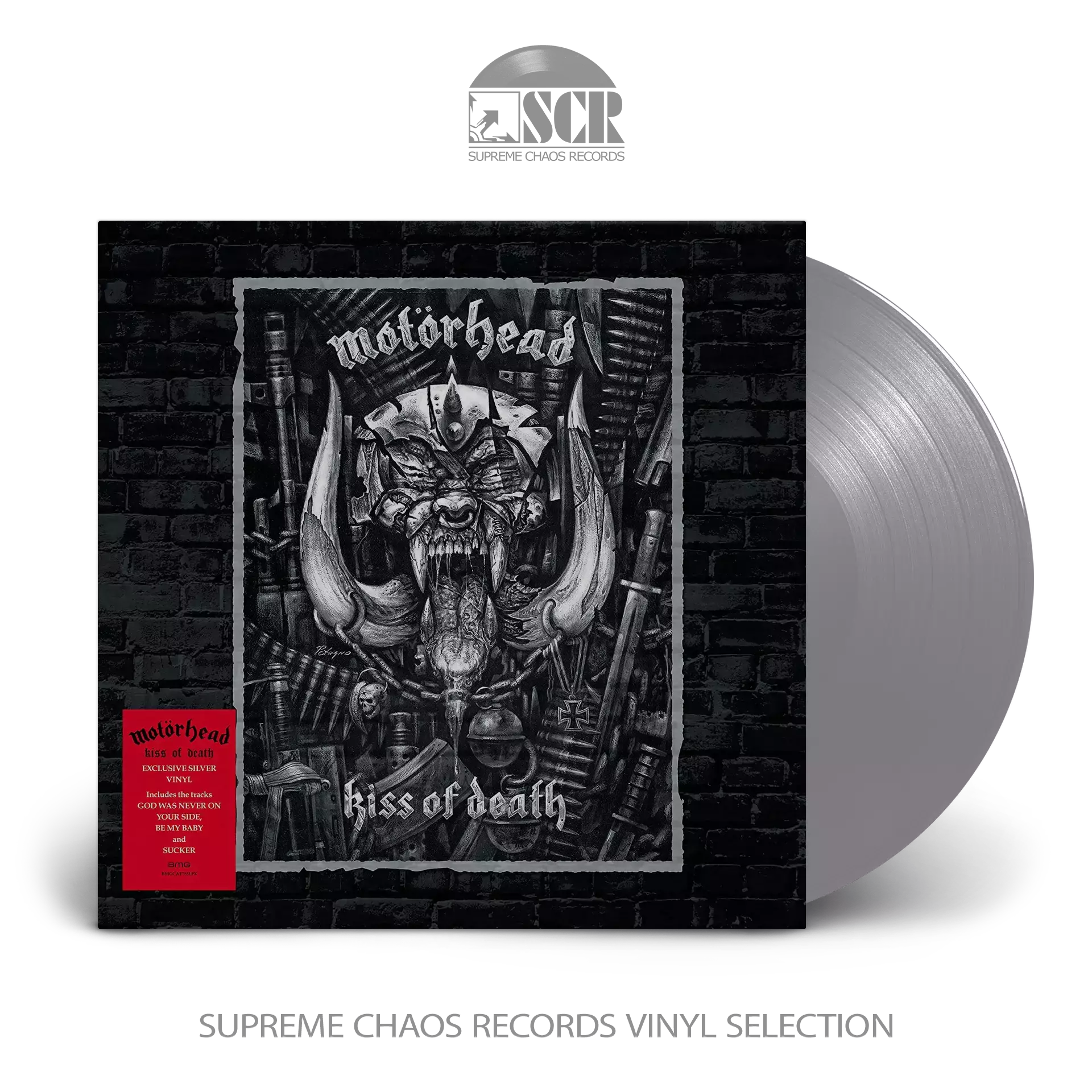MOTÖRHEAD - Kiss Of Death · SILVER LP MOTÖRHEAD - Kiss Of Death · SILVER LP (Heavy Metal Vinyl)
