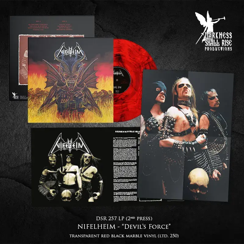 NIFELHEIM · Devil's Force (Re-Release) | RED/BLACK LP (Black Metal Vinyl) · Picture 2