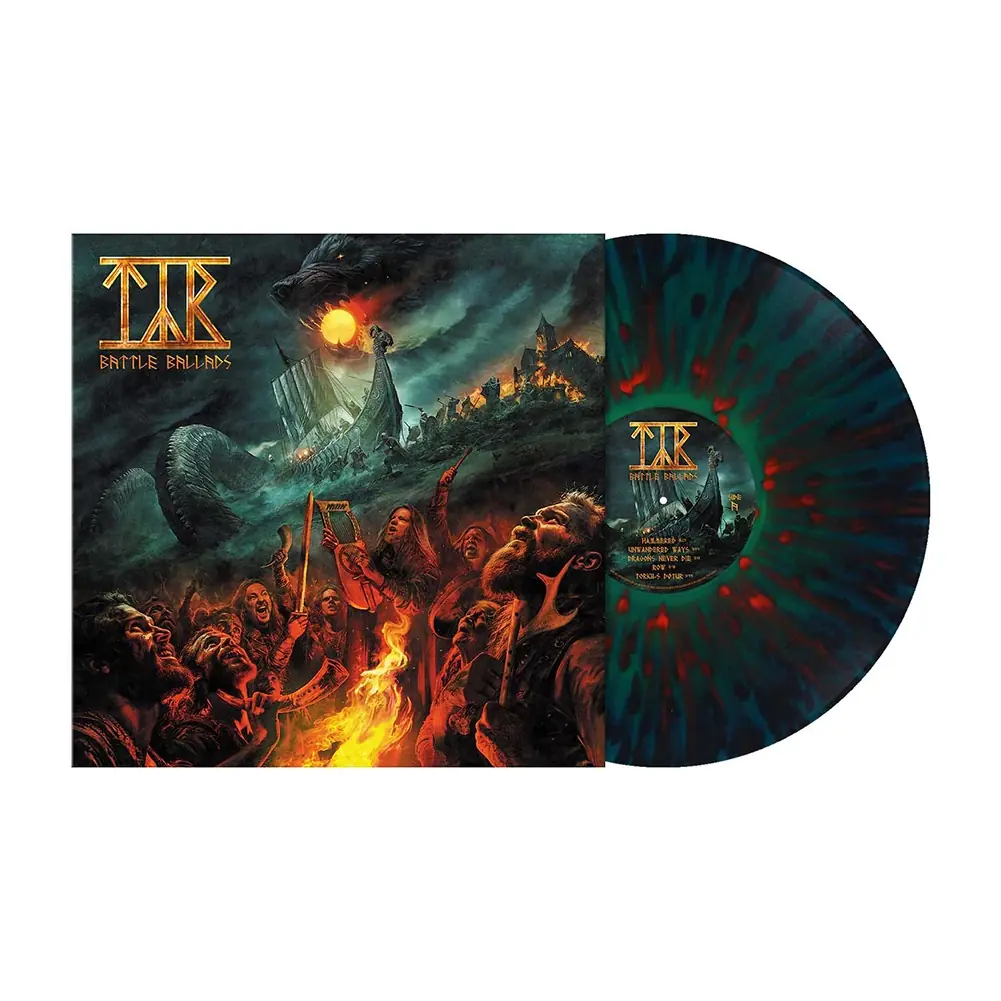 TYR - Battle Ballads · DARK TEAL GREEN MELT/RED SPLATTER LP TYR - Battle Ballads · DARK TEAL GREEN MELT/RED SPLATTER LP (Viking Metal Vinyl)