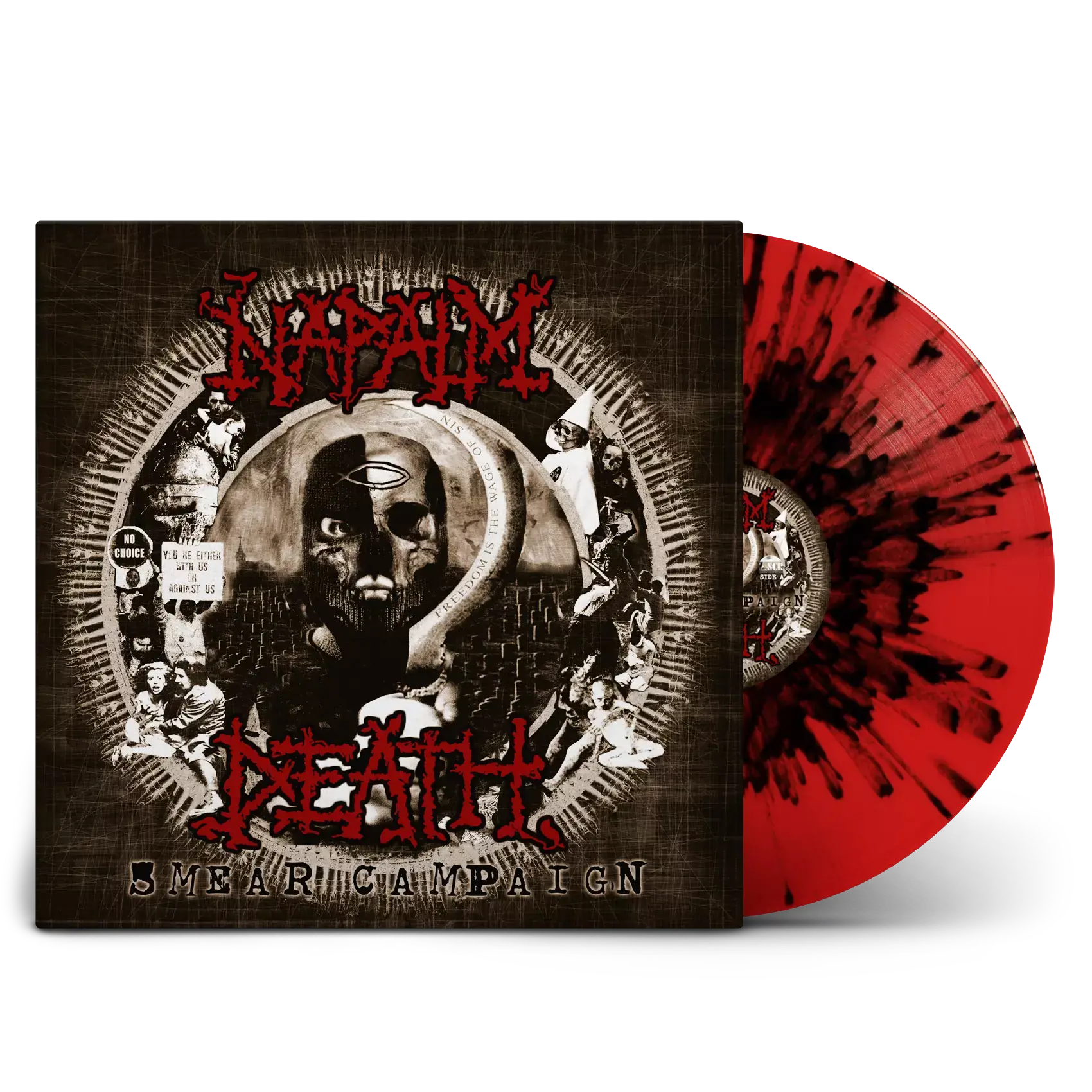 NAPALM DEATH · Smear Campaign | TRANSPARENT RED/BLACK SPLATTER LP NAPALM DEATH · Smear Campaign | TRANSPARENT RED/BLACK SPLATTER LP (Grindcore Vinyl)