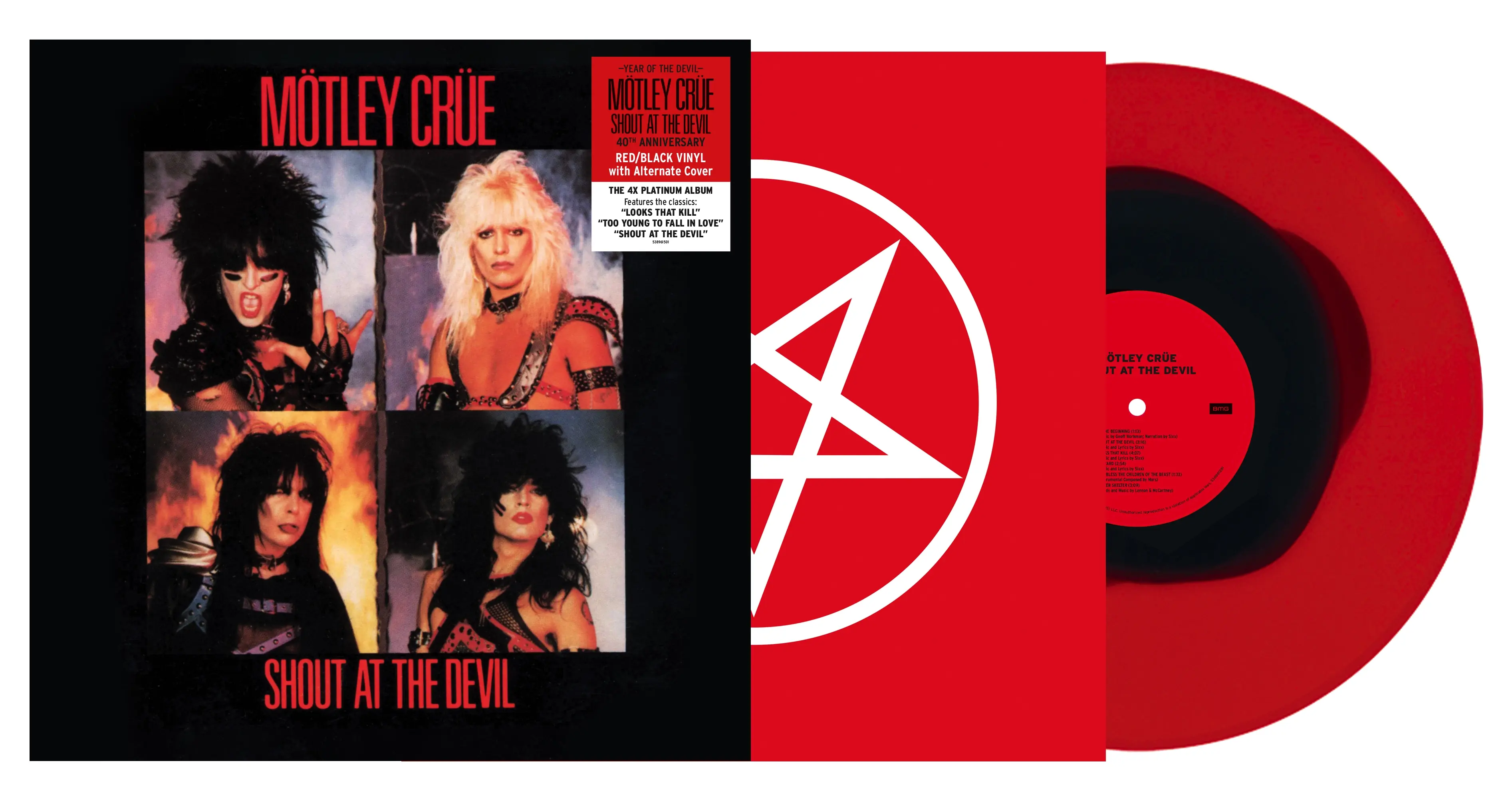 MÖTLEY CRÜE - Shout At The Devil · BLACK/RUBY LP MÖTLEY CRÜE - Shout At The Devil · BLACK/RUBY LP (Hard Rock Vinyl)