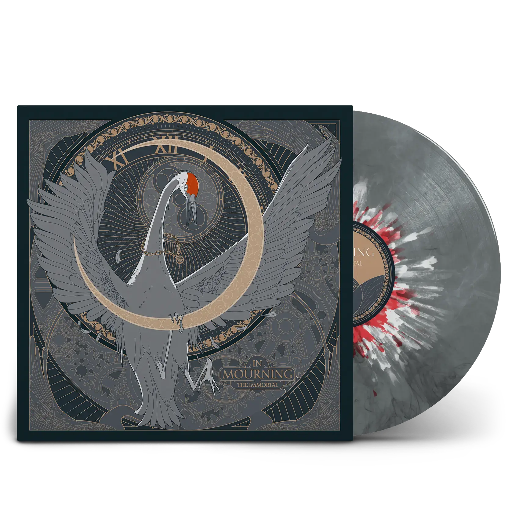 IN MOURNING - The Immortal · SILVER/RED/WHITE LP (Melodic Death Metal/Progressive Metal/Doom Metal Vinyl)