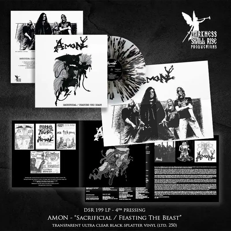 AMON · Sacrificial / Feasting The Beast | SPLATTER LP (Death Metal Vinyl) · Picture 2