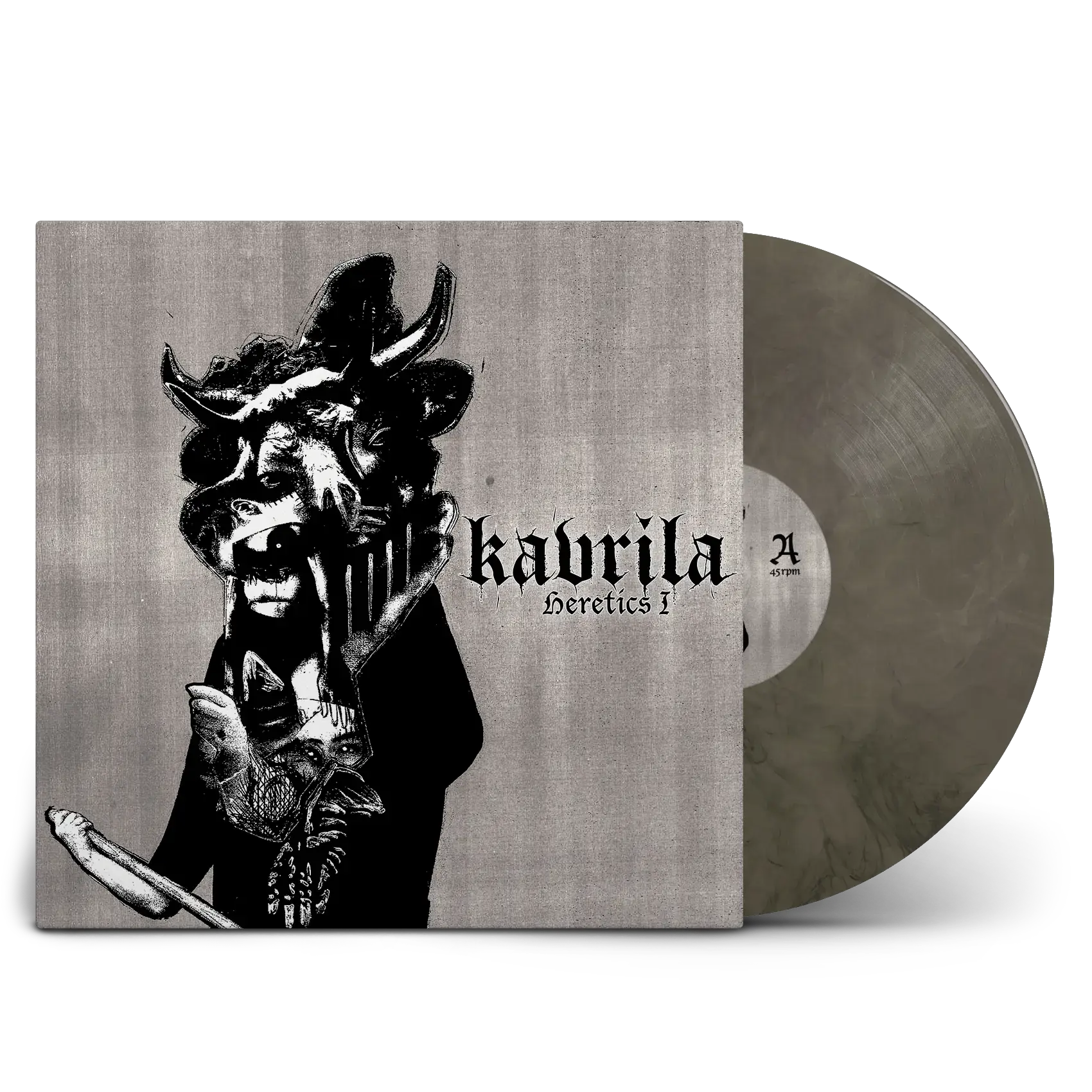 KAVRILA - Heretics I · CLEAR BLACK MARBLED LP (Sludge/Doom Metal/Black Metal/Hardcore Vinyl)