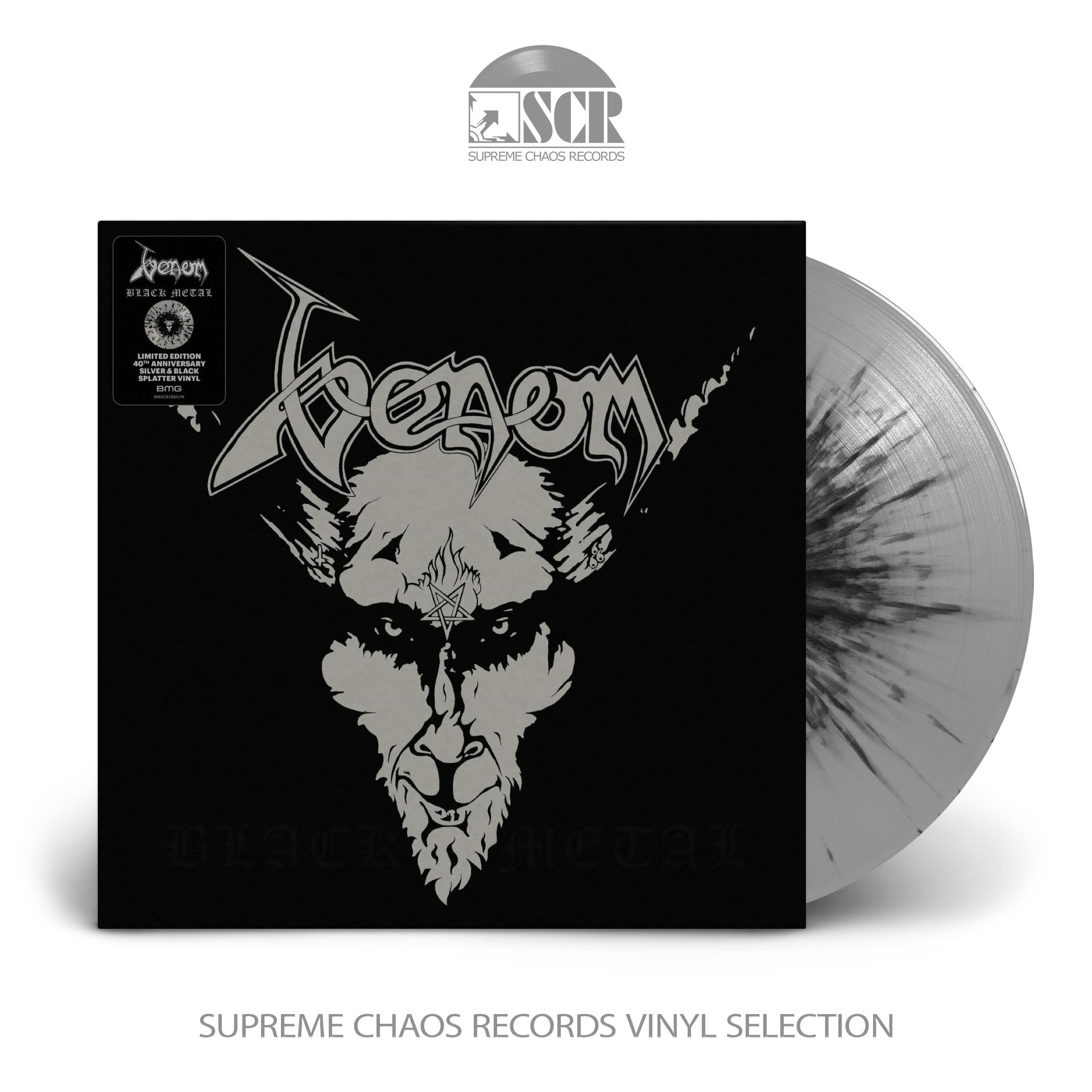 VENOM · Black Metal | SILVER/BLACK LP VENOM · Black Metal | SILVER/BLACK LP (Black Metal Vinyl)