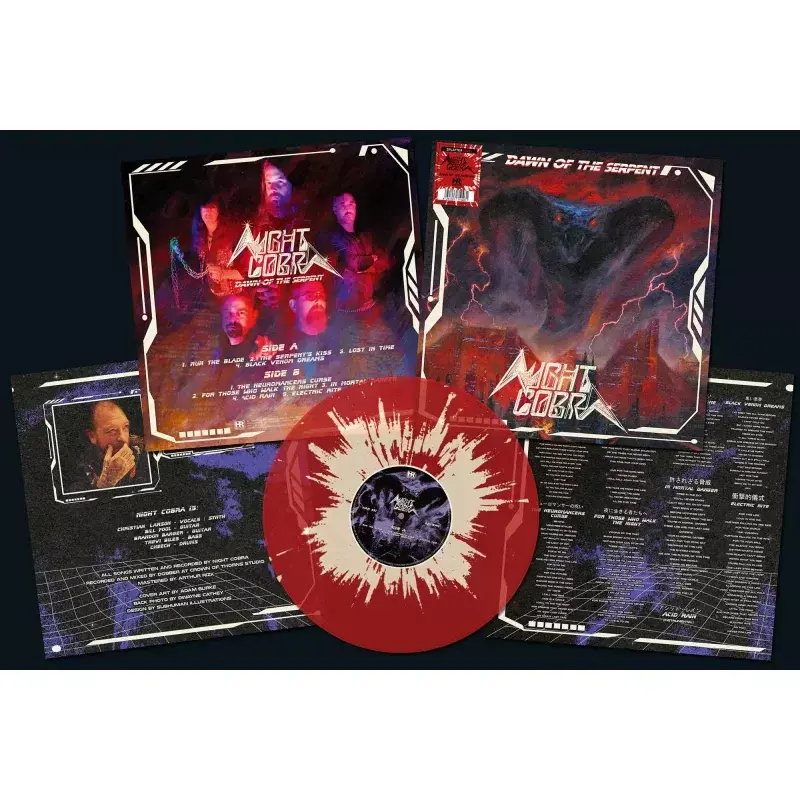 NIGHT COBRA - Dawn Of The Serpent · RED/BONE SPLATTER LP