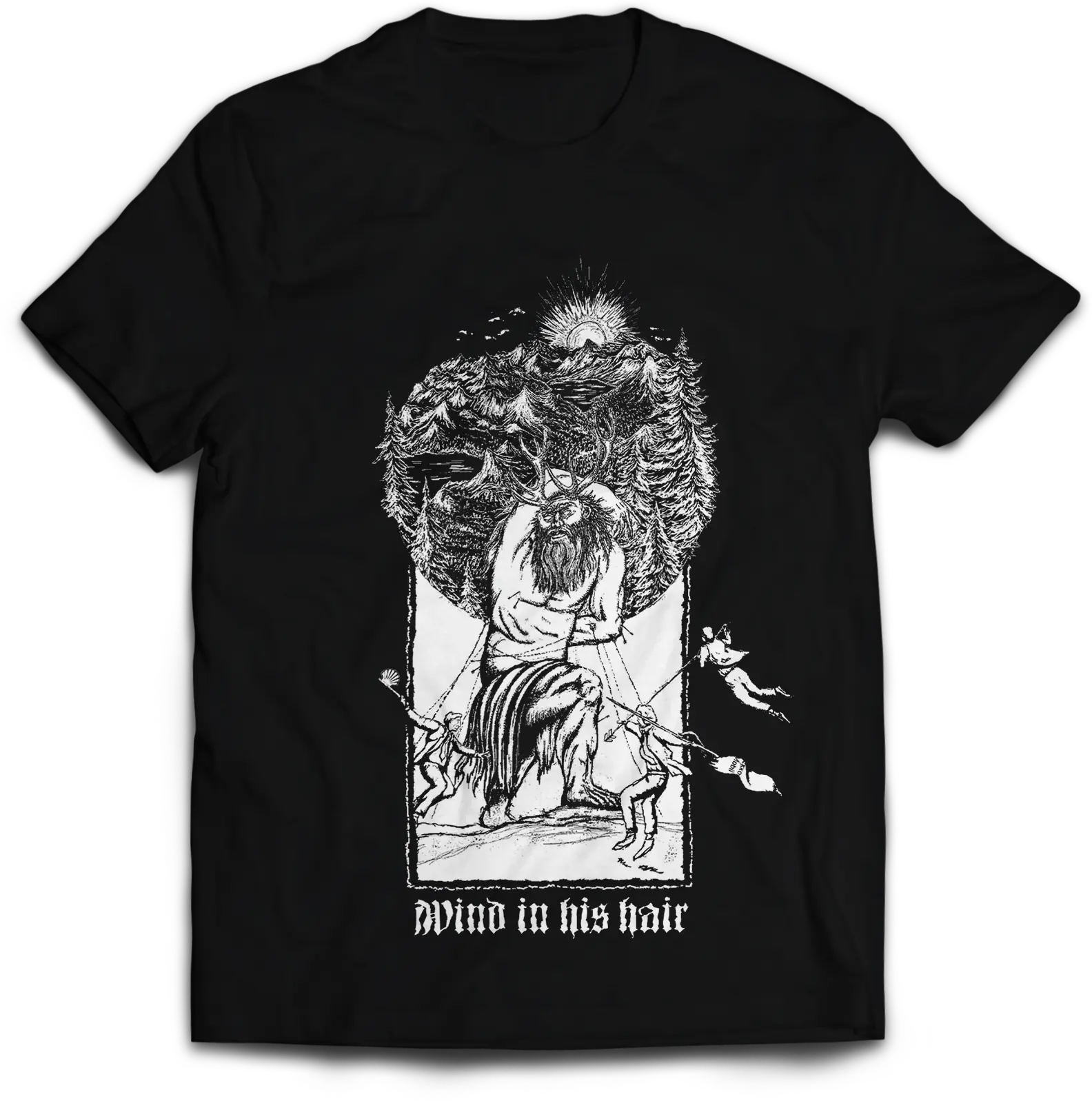 WIND IN HIS HAIR - Forest Man · T-SHIRT WIND IN HIS HAIR - Forest Man · T-SHIRT (Black Metal Clothes)