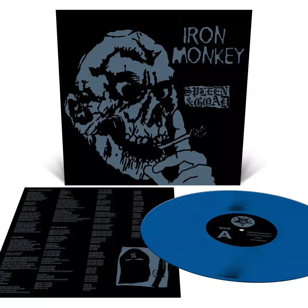 IRON MONKEY · Spleen and Goad | AQUA BLUE LP IRON MONKEY · Spleen and Goad | AQUA BLUE LP (Sludge Metal Vinyl)