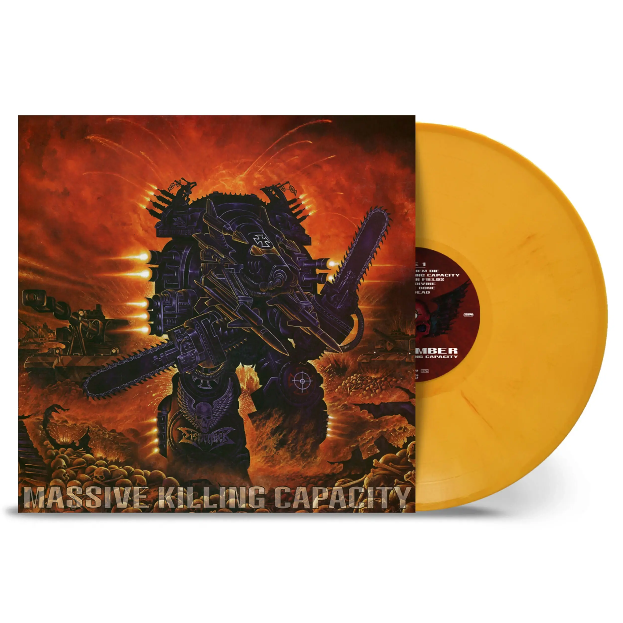 DISMEMBER - Massive Killing Capacity · YELLOW/ORANGE MARBLED LP