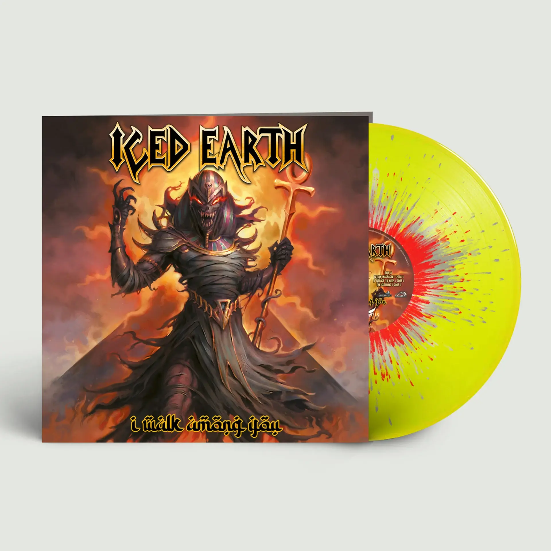 ICED EARTH - I Walk Among You · YELLOW/RED SILVER SPLATTER LP