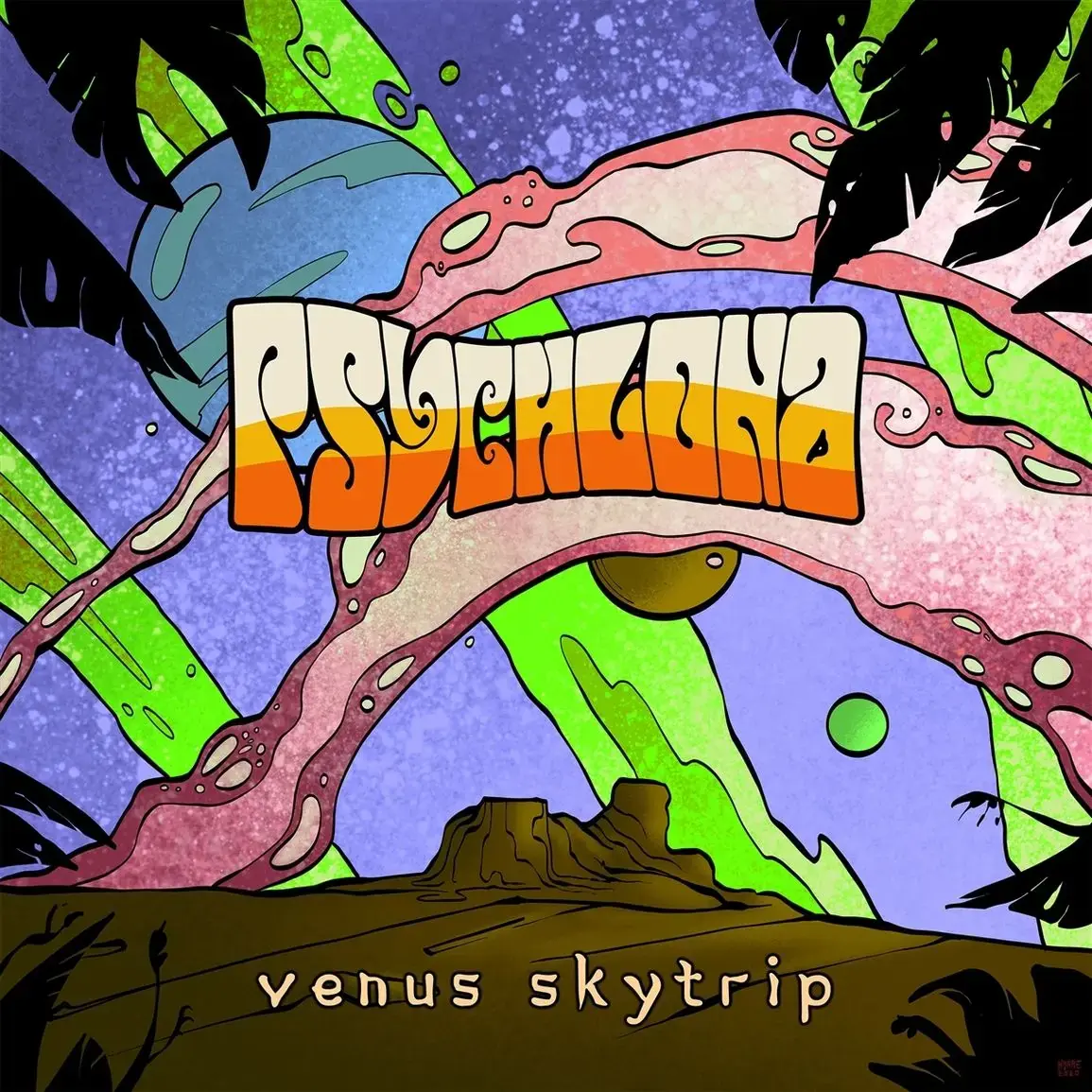PSYCHLONA - Venus Skytrip · PURPLE MARBLED LP (Desert Rock Vinyl) · Picture 1